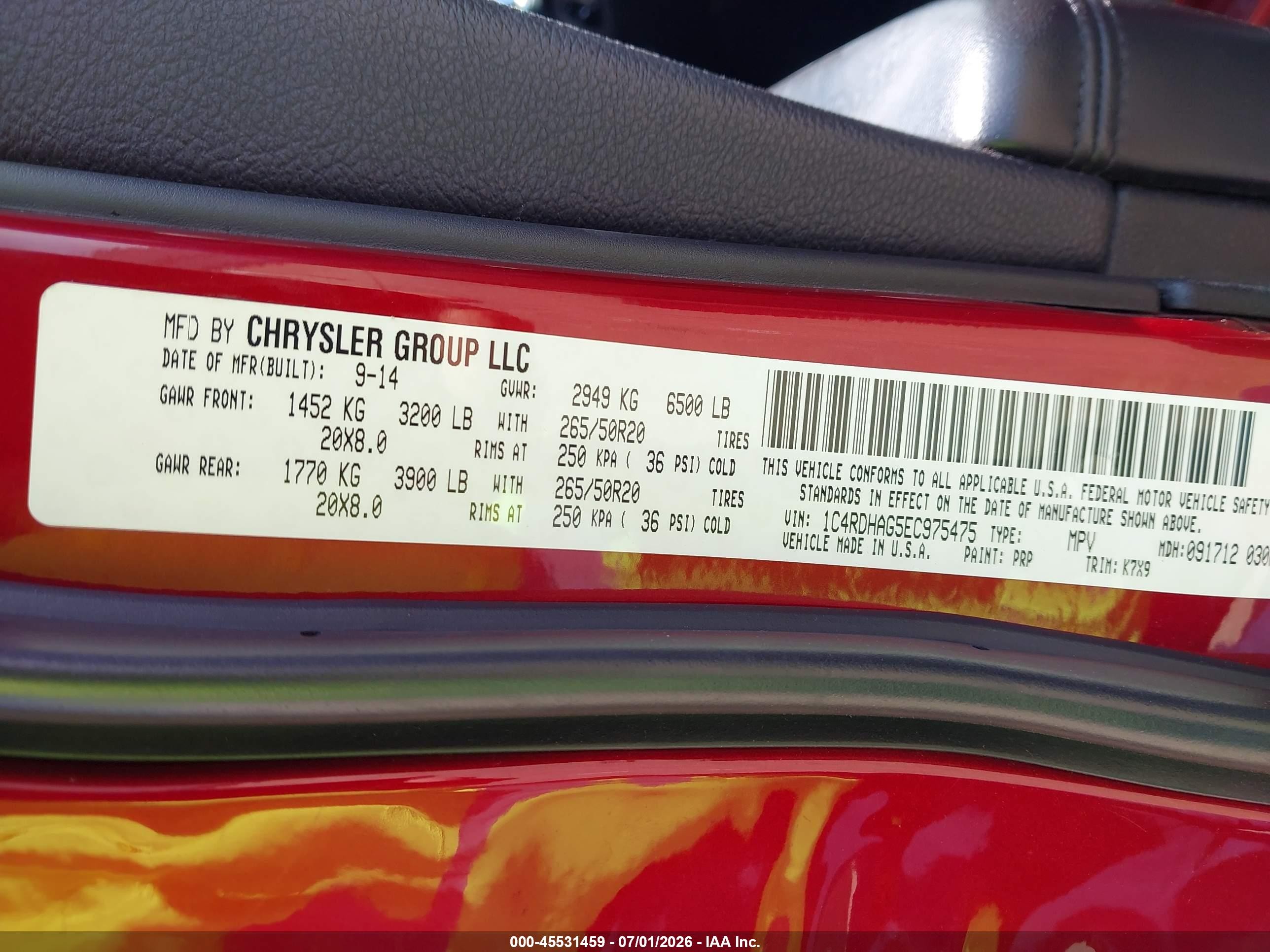 2014 Dodge Durango Sxt Red vin: 1C4RDHAG5EC975475