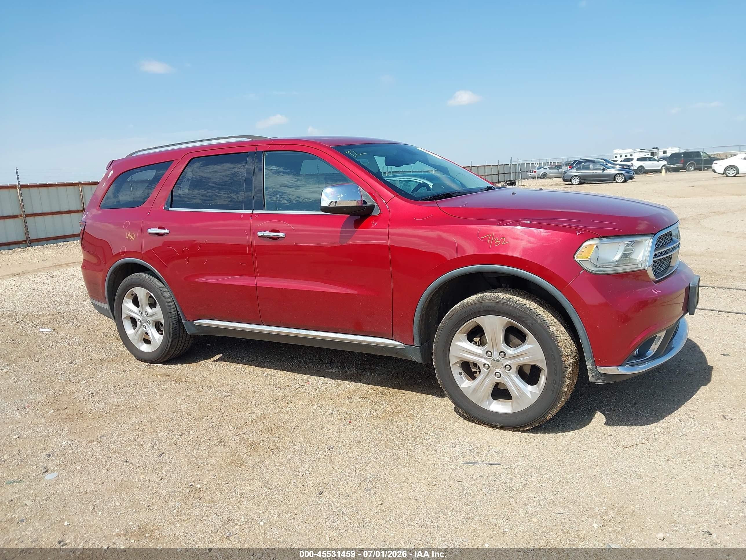 2014 Dodge Durango Sxt Red vin: 1C4RDHAG5EC975475