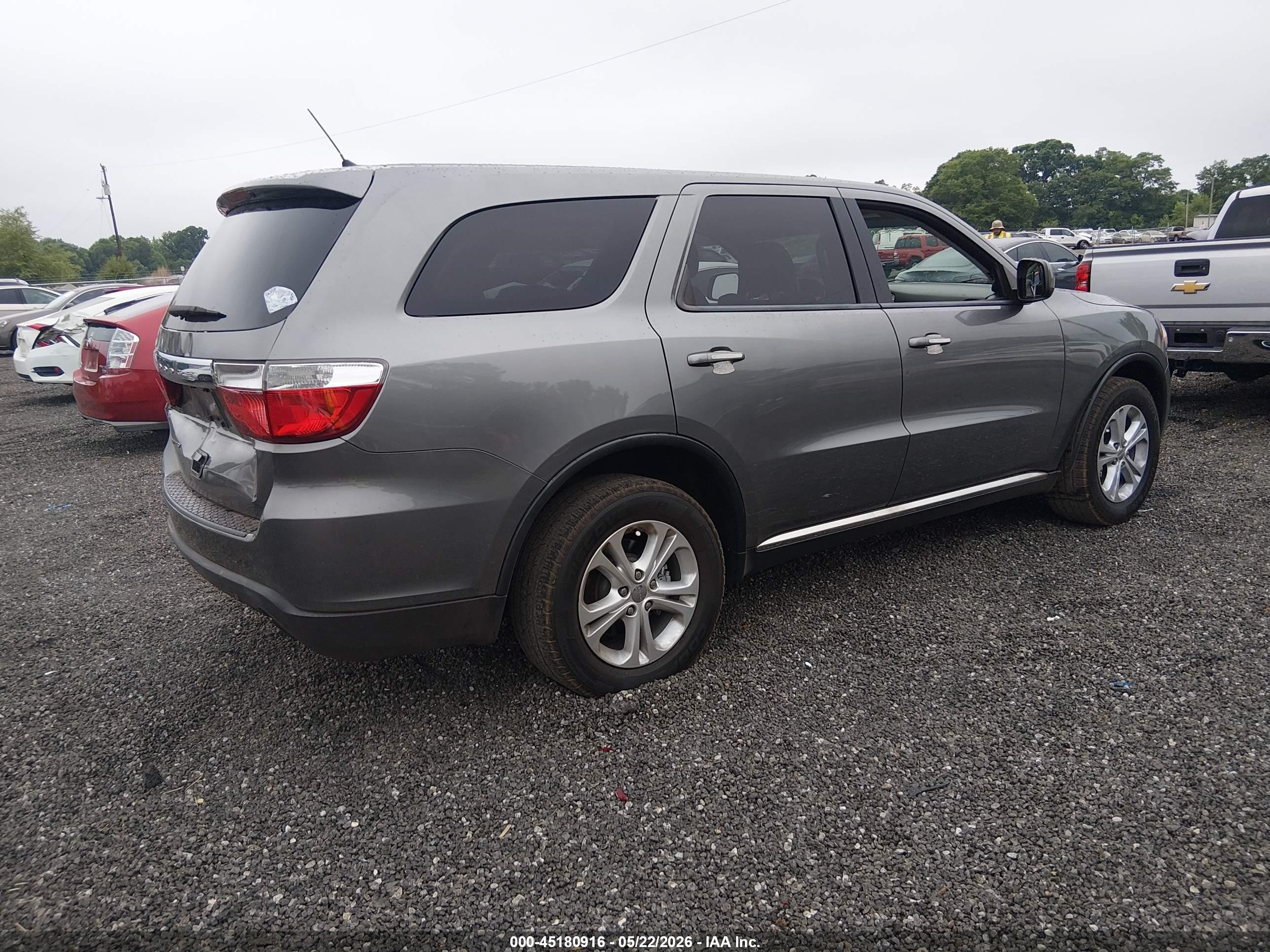2013 Dodge Durango Sxt Gray vin: 1C4RDHAG6DC608230