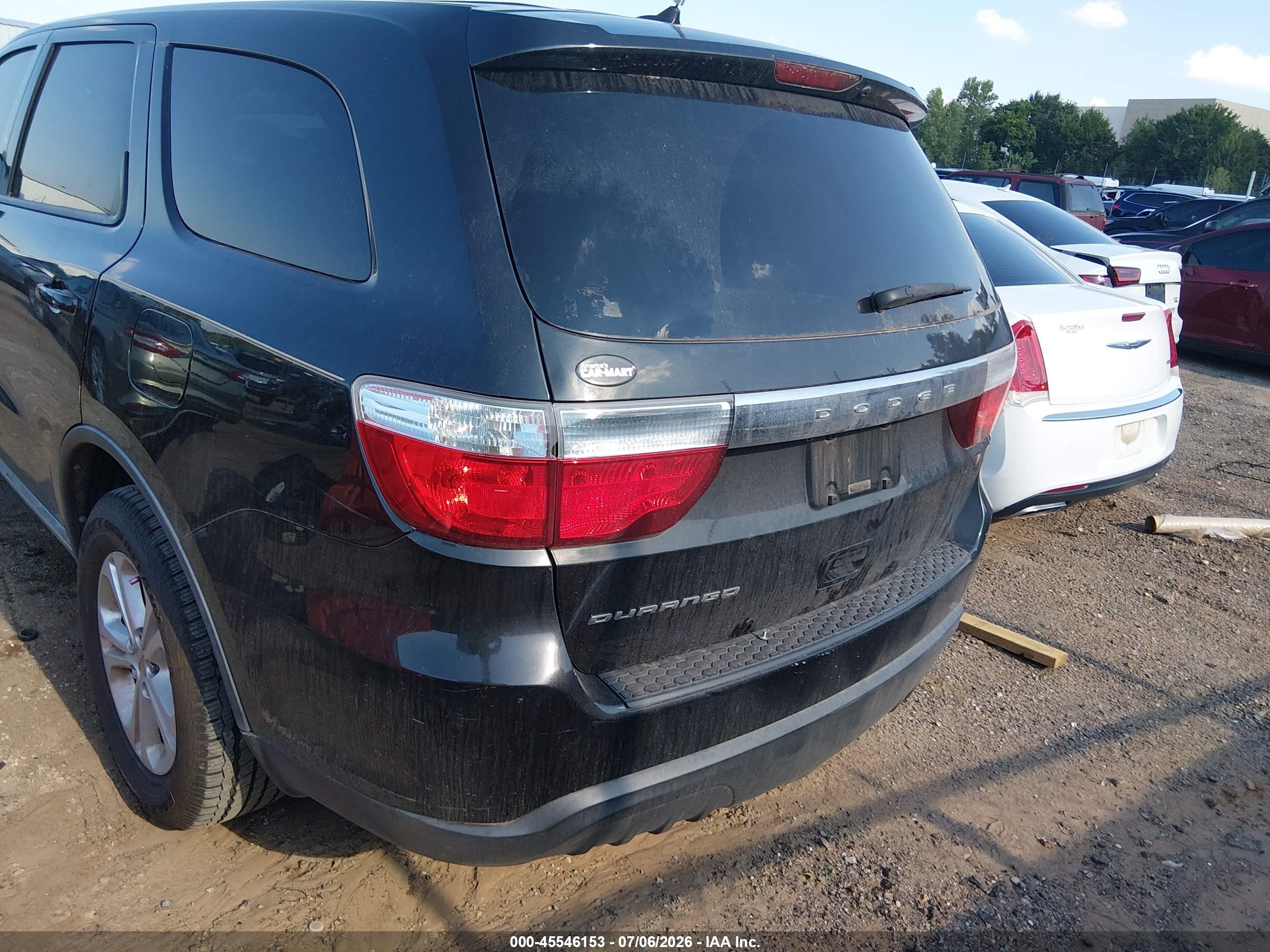 2013 Dodge Durango Sxt Black vin: 1C4RDHAG6DC657427