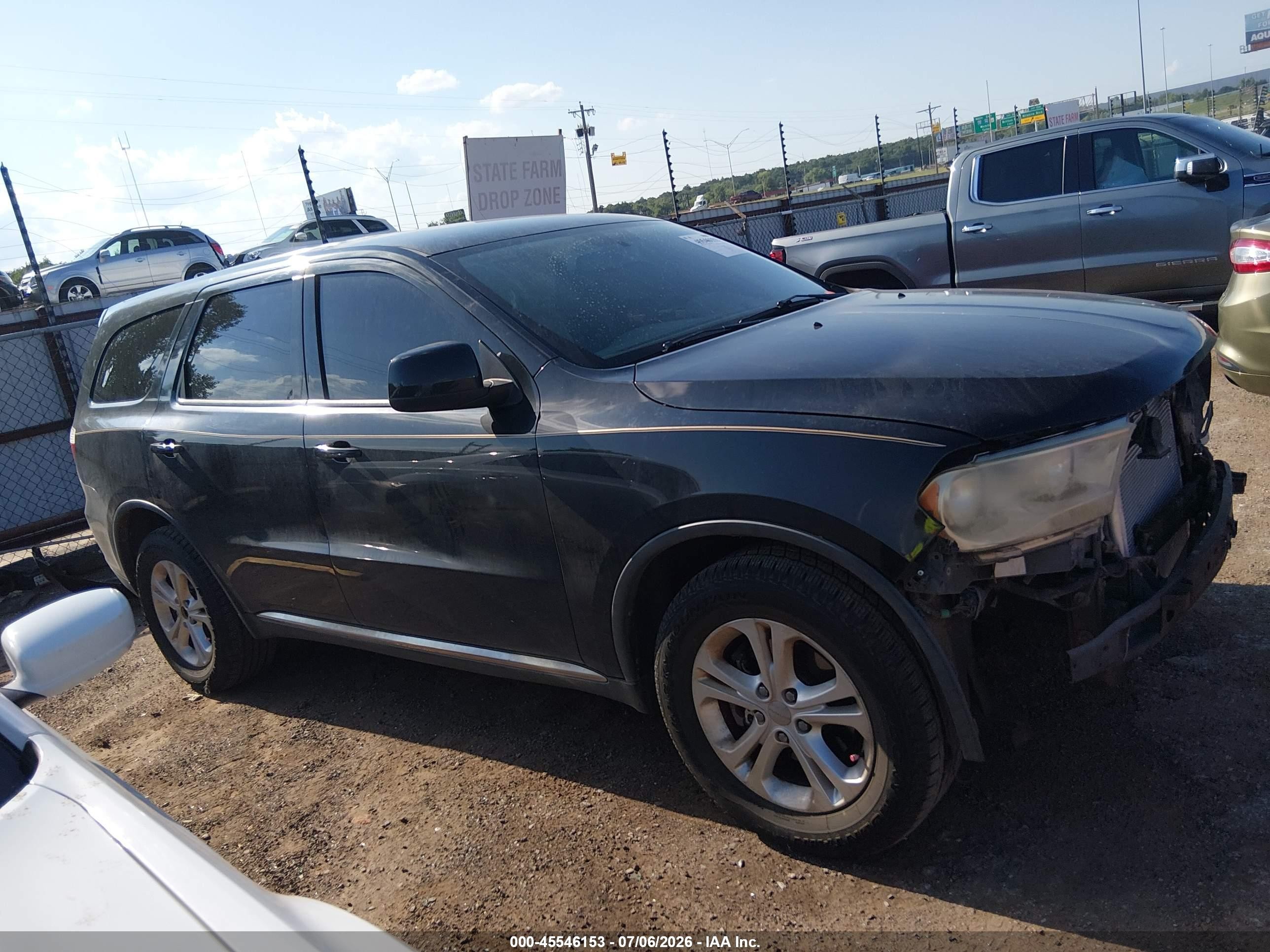 2013 Dodge Durango Sxt Black vin: 1C4RDHAG6DC657427