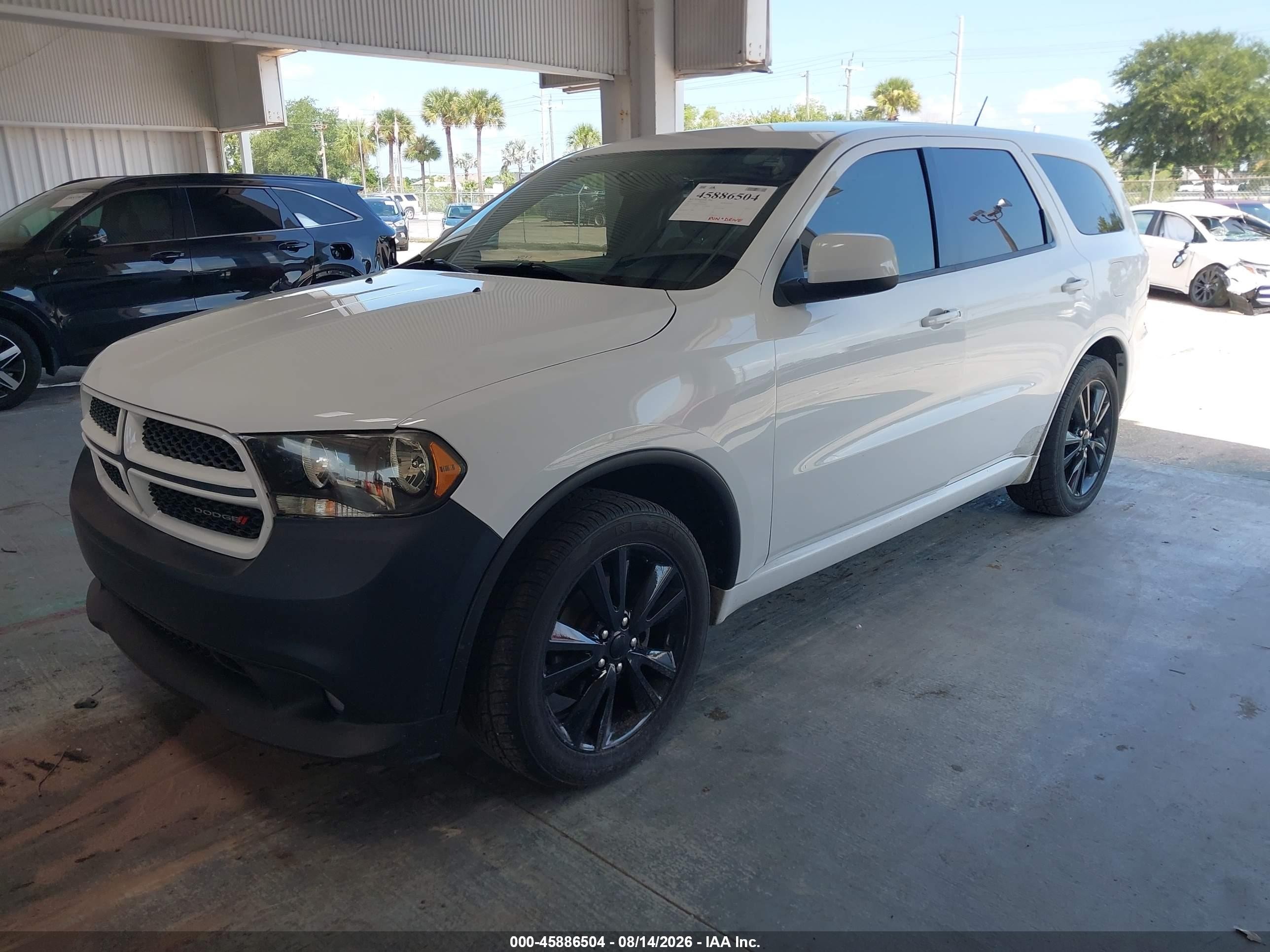 2013 Dodge Durango Sxt White vin: 1C4RDHAG6DC669657
