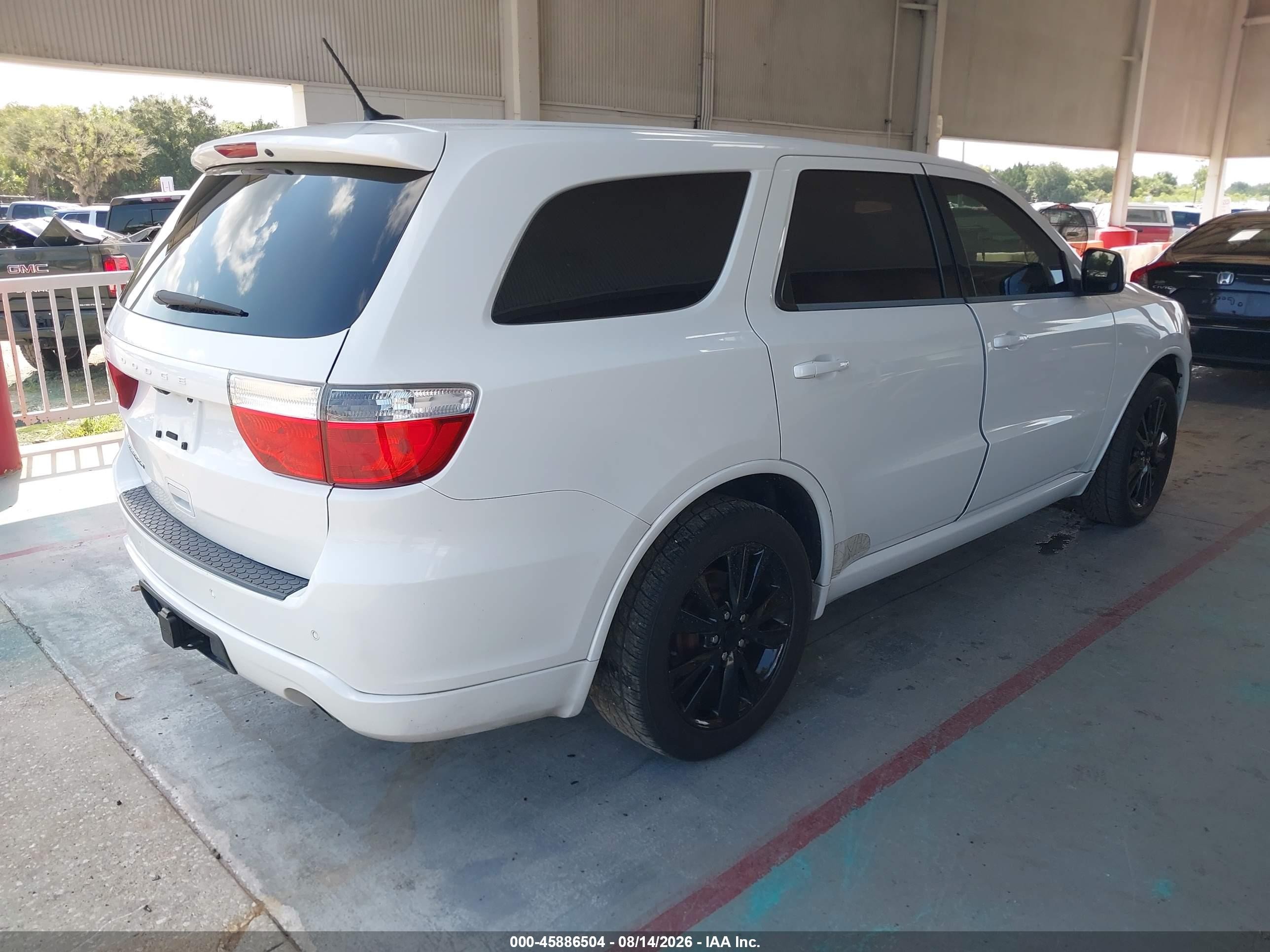 2013 Dodge Durango Sxt White vin: 1C4RDHAG6DC669657