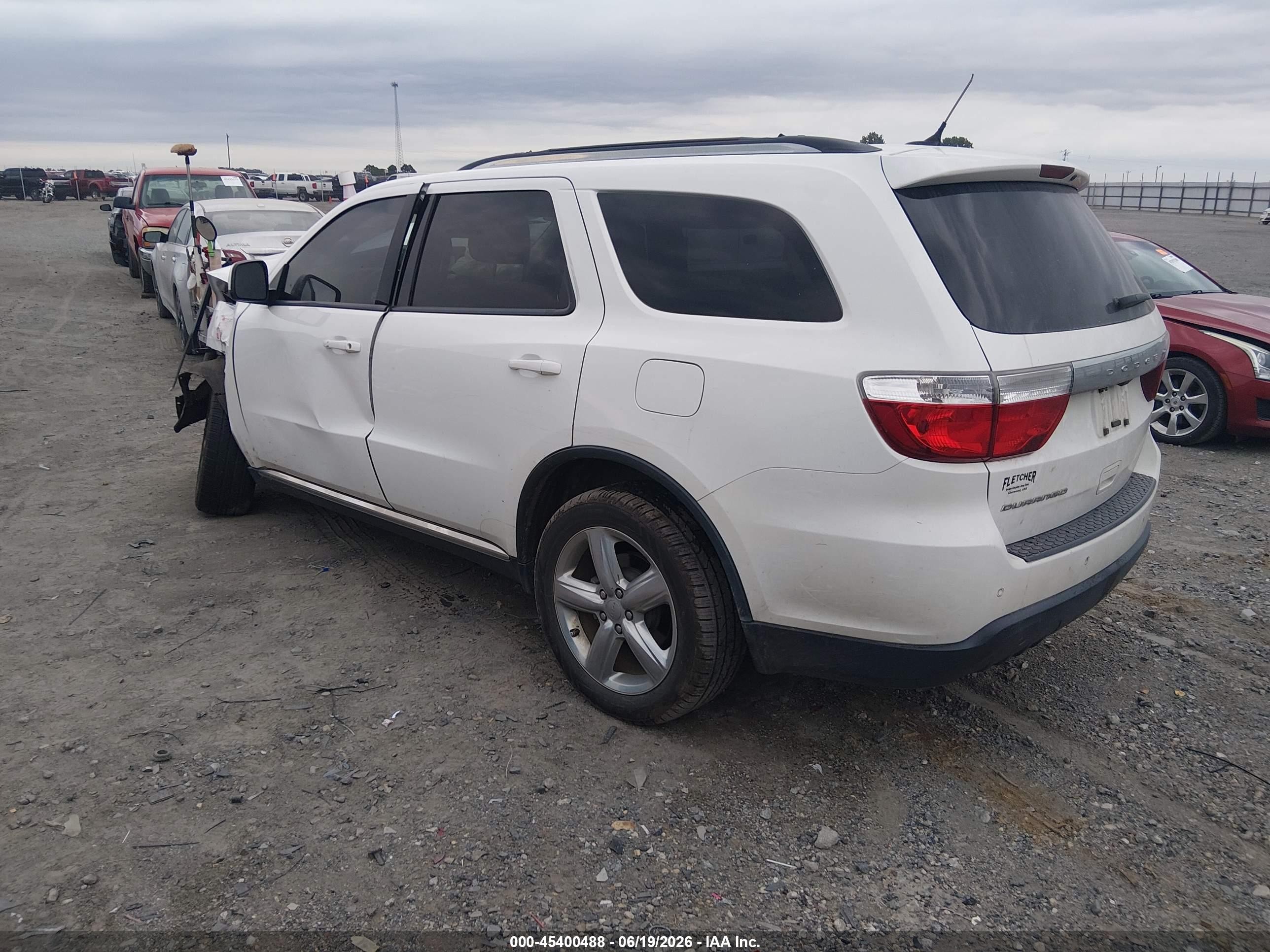 2013 Dodge Durango Sxt White vin: 1C4RDHAG6DC694719