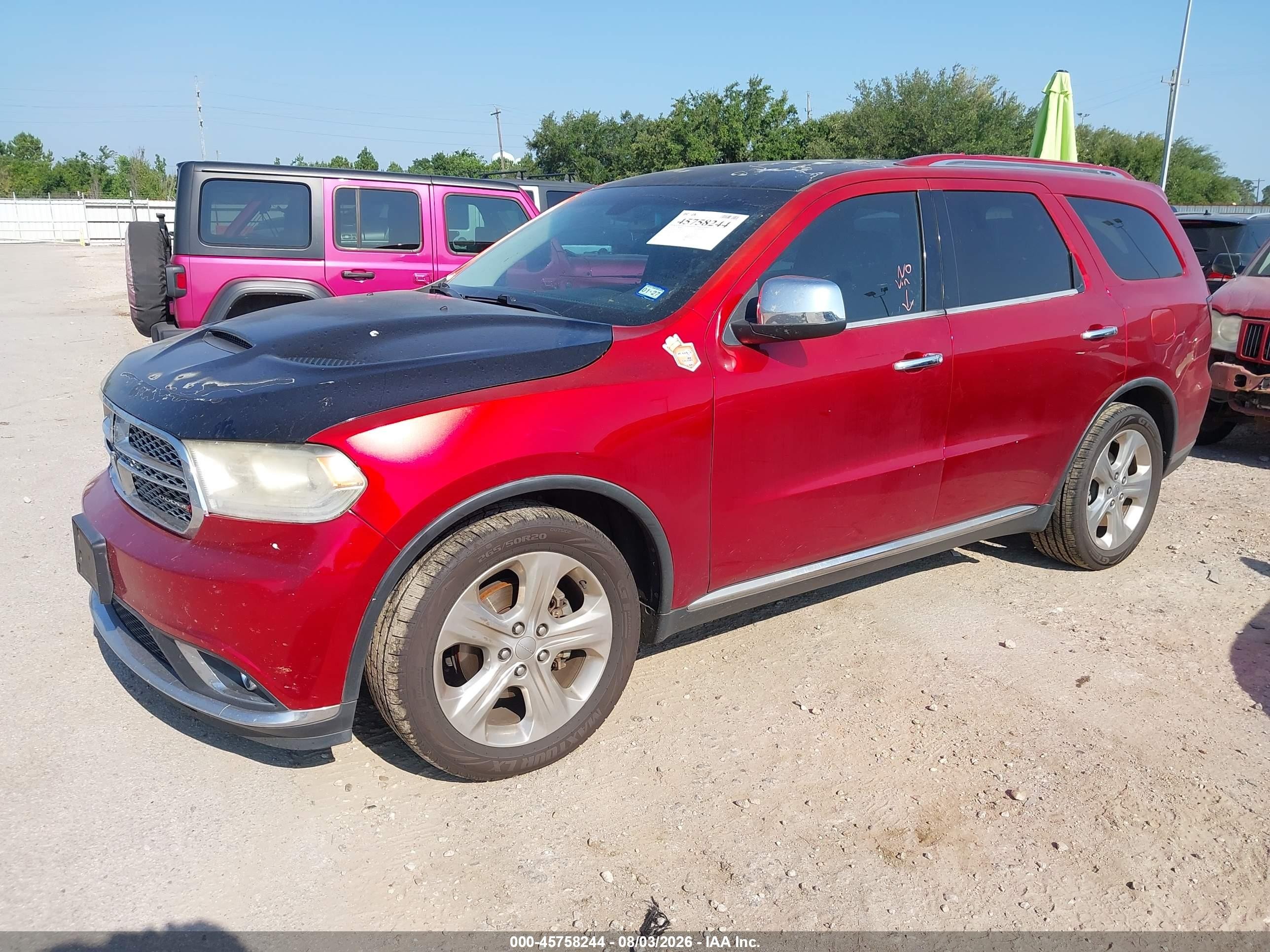 2014 Dodge Durango Sxt Red vin: 1C4RDHAG6EC590636