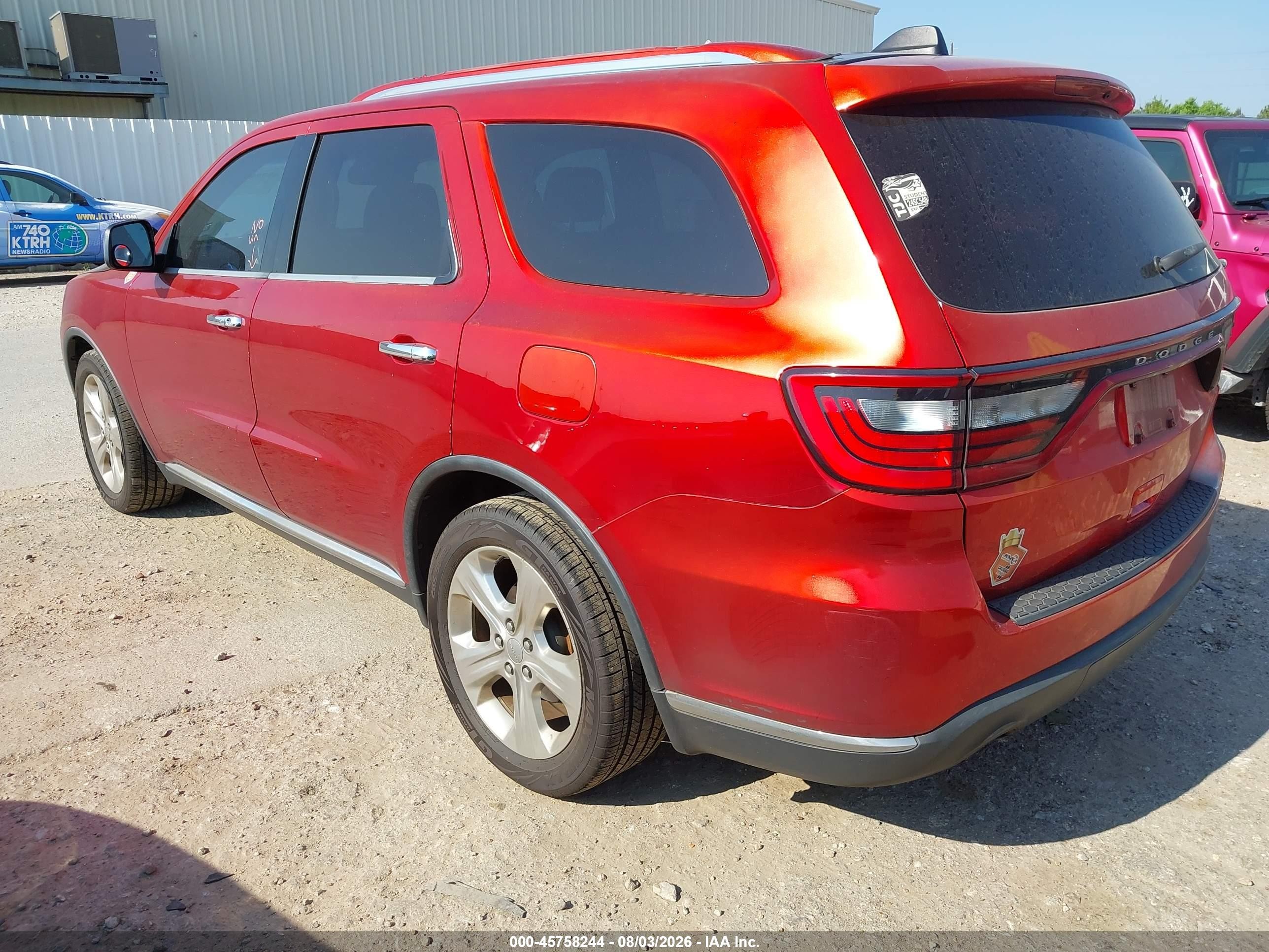 2014 Dodge Durango Sxt Red vin: 1C4RDHAG6EC590636