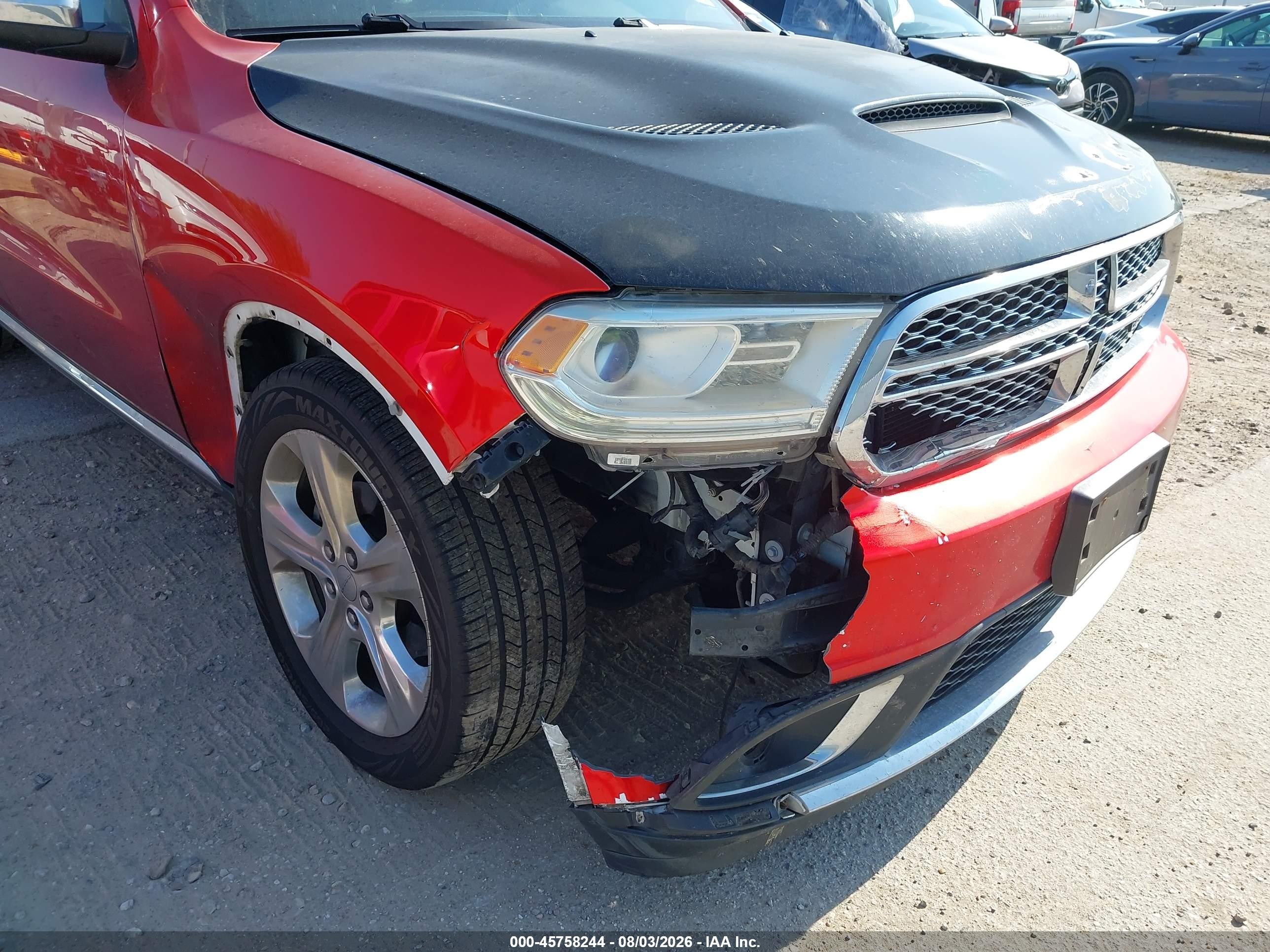 2014 Dodge Durango Sxt Red vin: 1C4RDHAG6EC590636