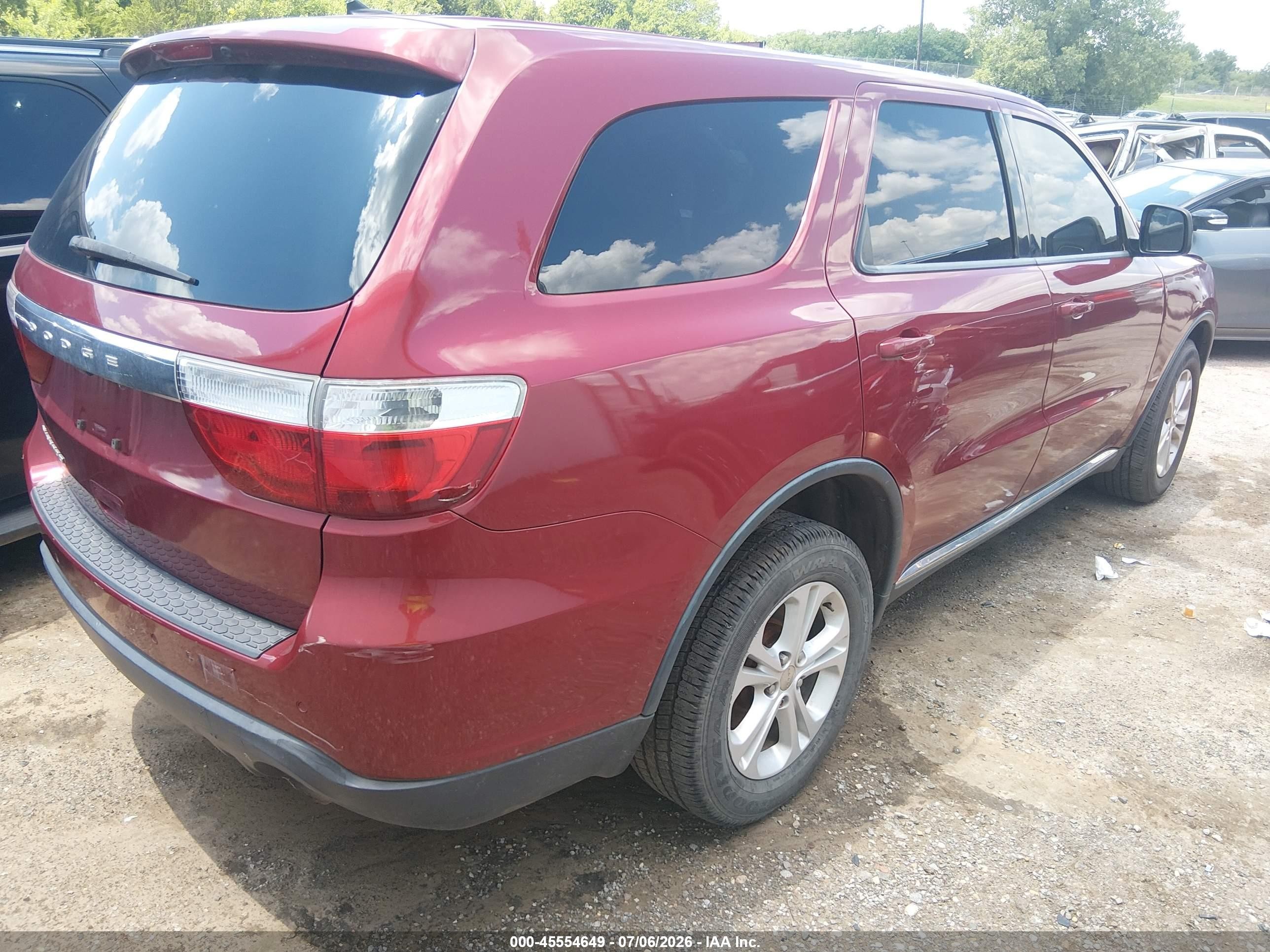 2013 Dodge Durango Sxt Red vin: 1C4RDHAG7DC678397