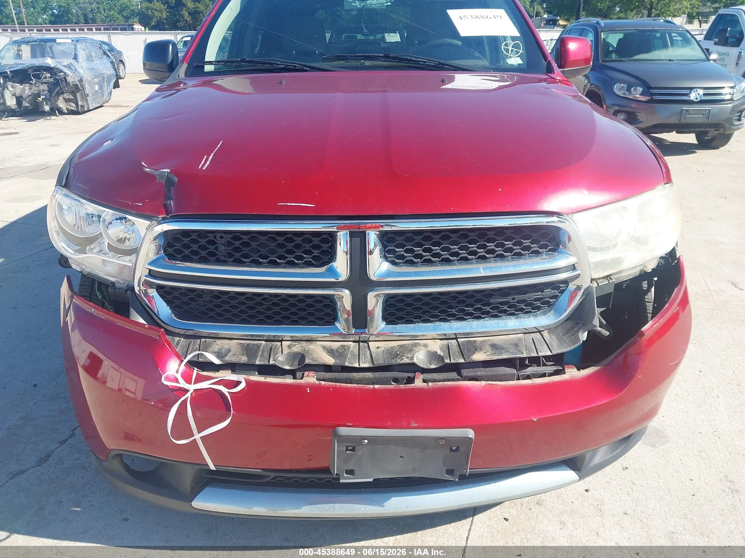 2013 Dodge Durango Sxt Red vin: 1C4RDHAG7DC684068