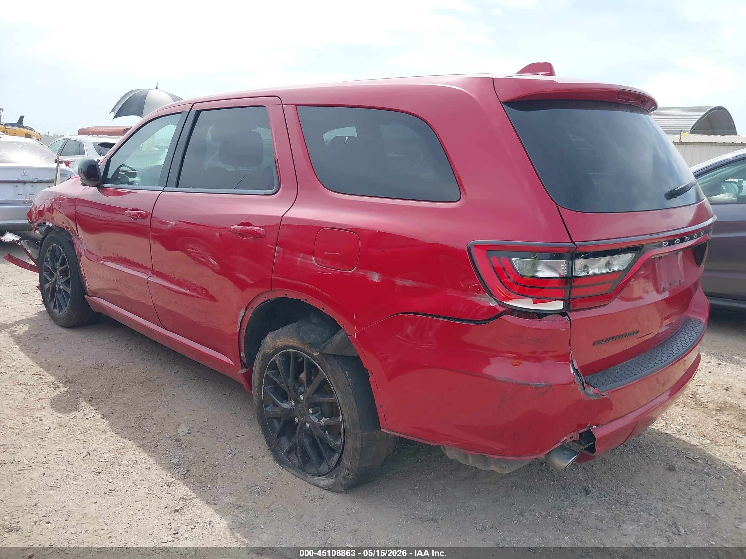 2015 Dodge Durango Sxt Red vin: 1C4RDHAG7FC201455