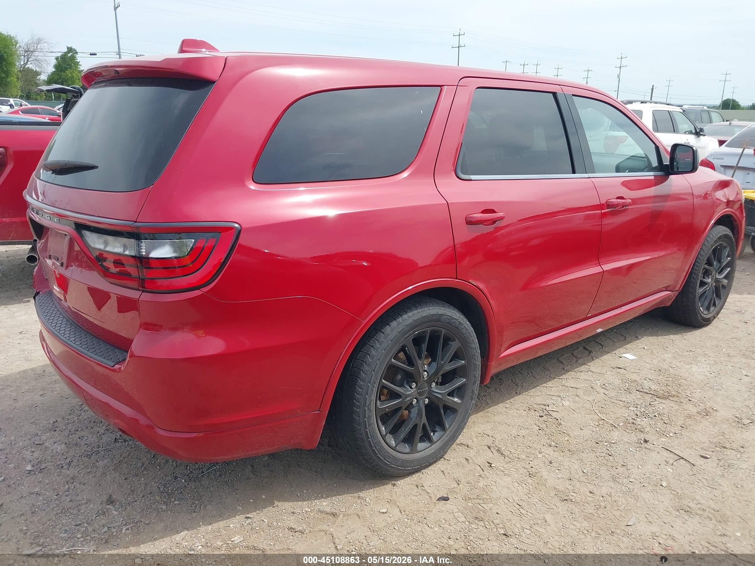 2015 Dodge Durango Sxt Red vin: 1C4RDHAG7FC201455