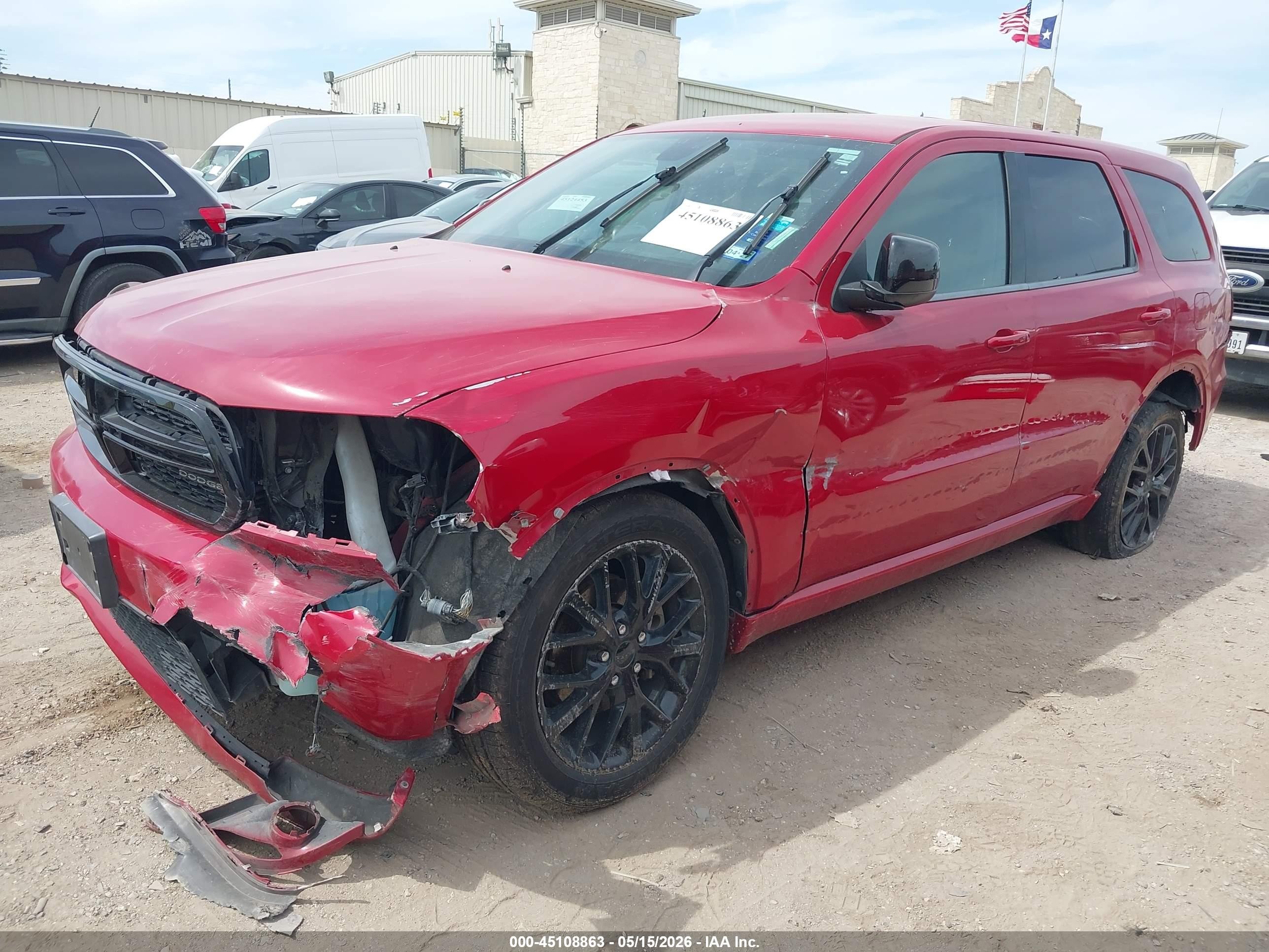 2015 Dodge Durango Sxt Red vin: 1C4RDHAG7FC201455