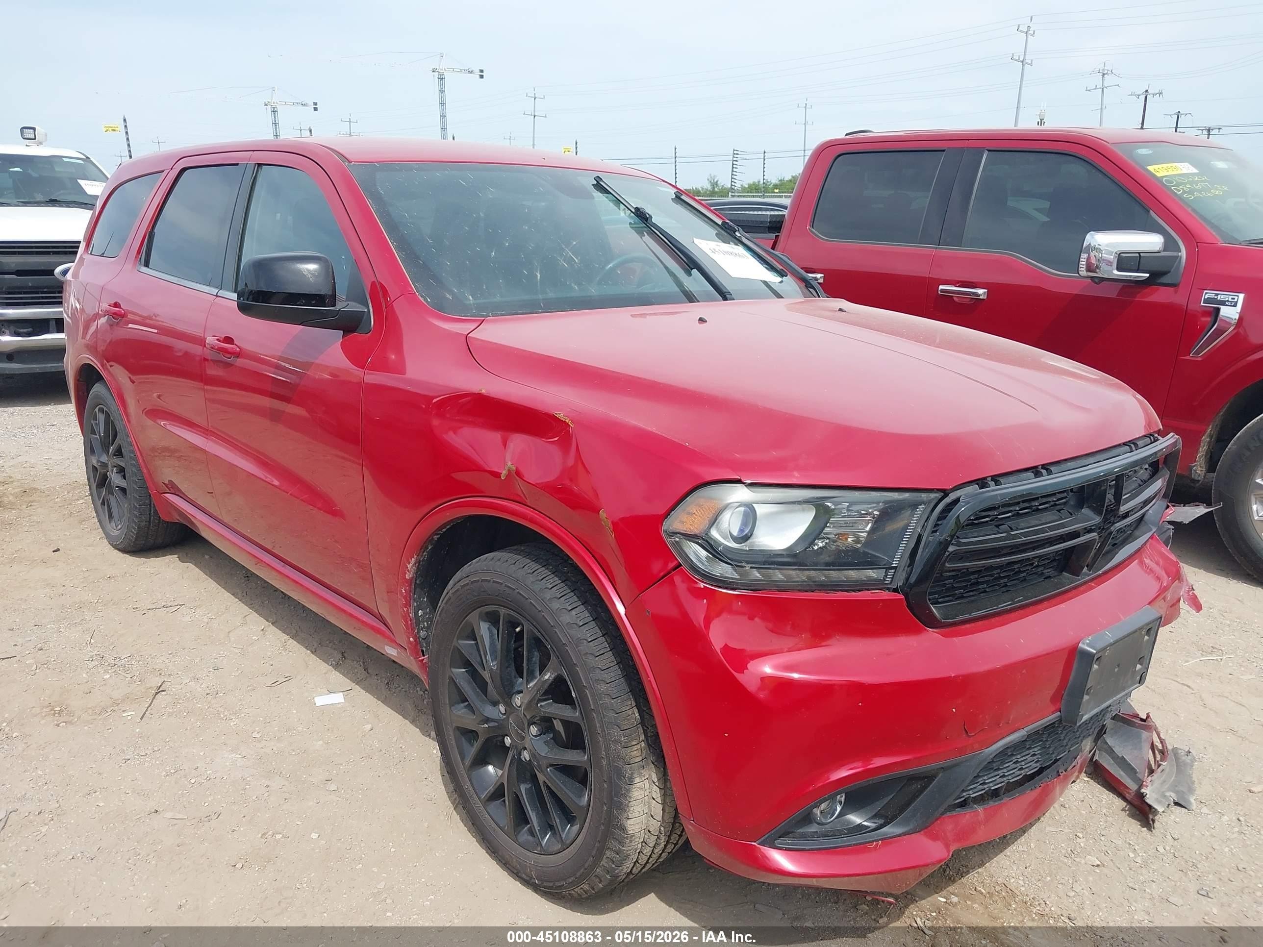 2015 Dodge Durango Sxt Red vin: 1C4RDHAG7FC201455