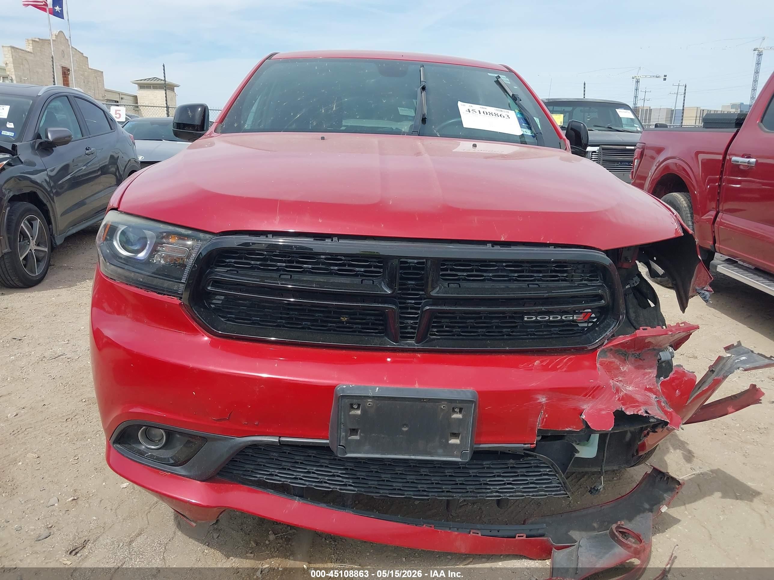 2015 Dodge Durango Sxt Red vin: 1C4RDHAG7FC201455