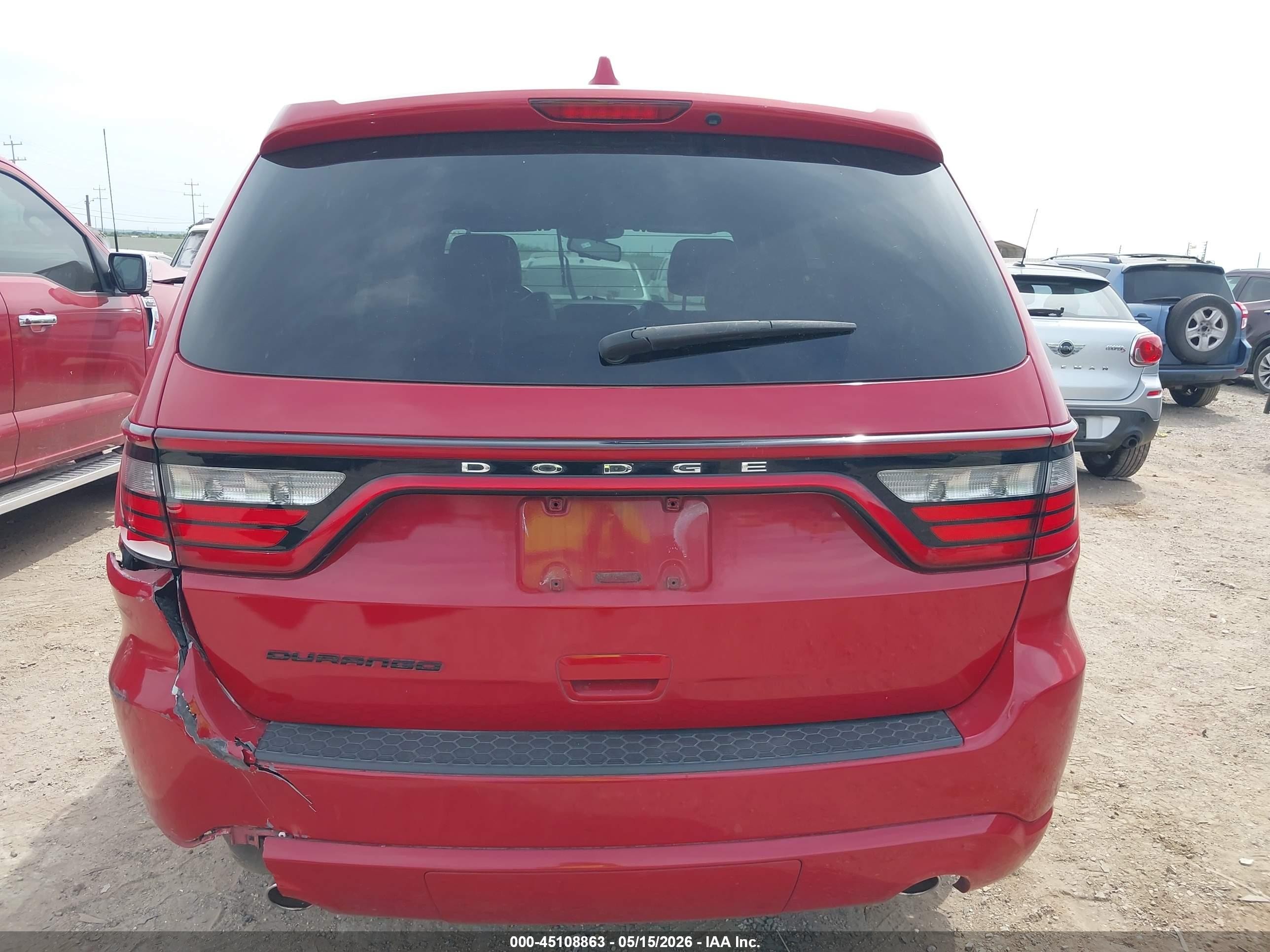 2015 Dodge Durango Sxt Red vin: 1C4RDHAG7FC201455