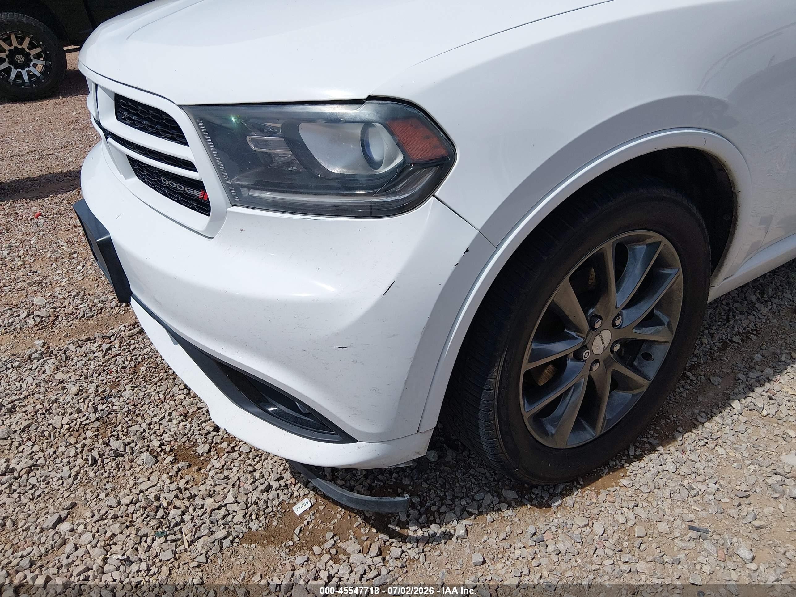 2014 Dodge Durango Sxt White vin: 1C4RDHAG8EC590783