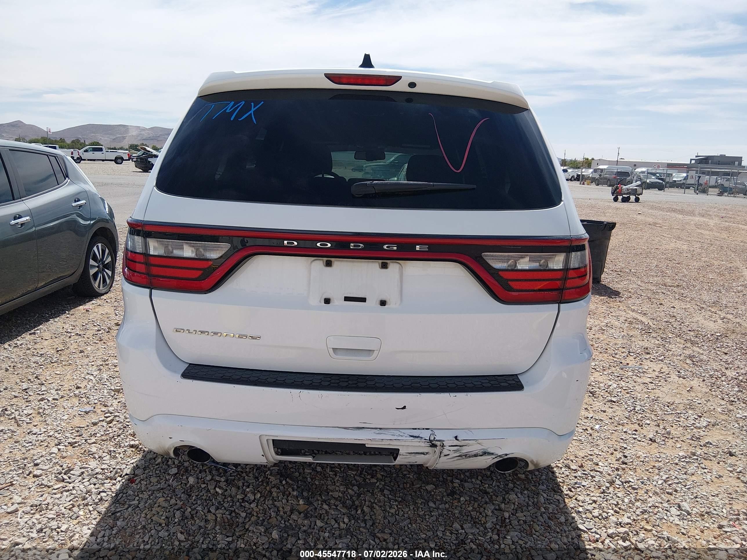 2014 Dodge Durango Sxt White vin: 1C4RDHAG8EC590783
