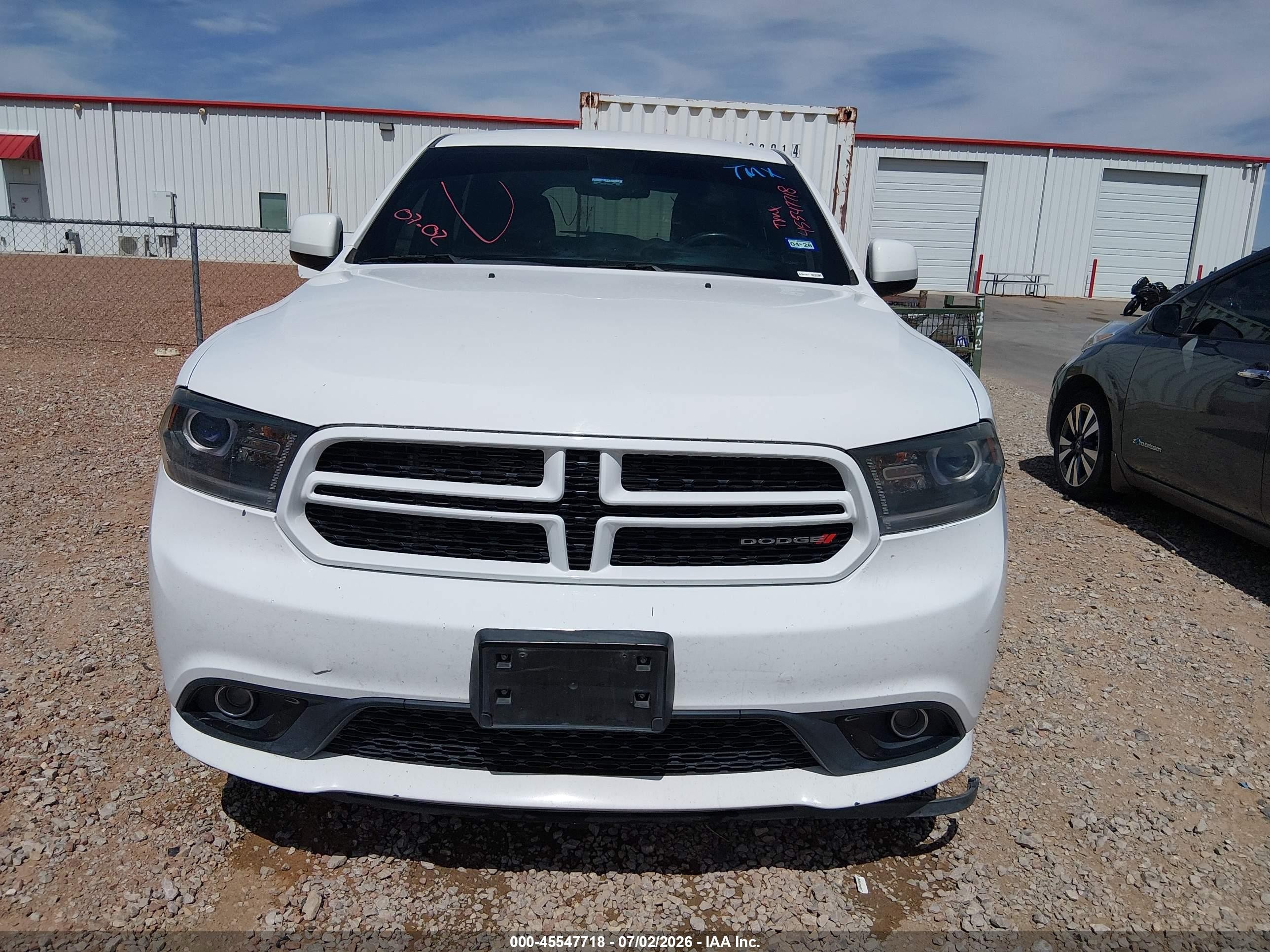 2014 Dodge Durango Sxt White vin: 1C4RDHAG8EC590783