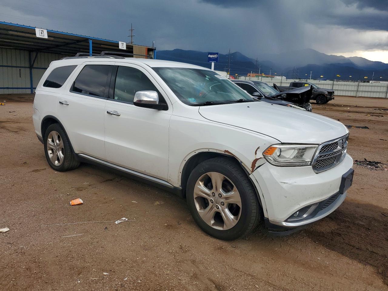 2015 Dodge Durango Sxt White vin: 1C4RDHAG8FC176386