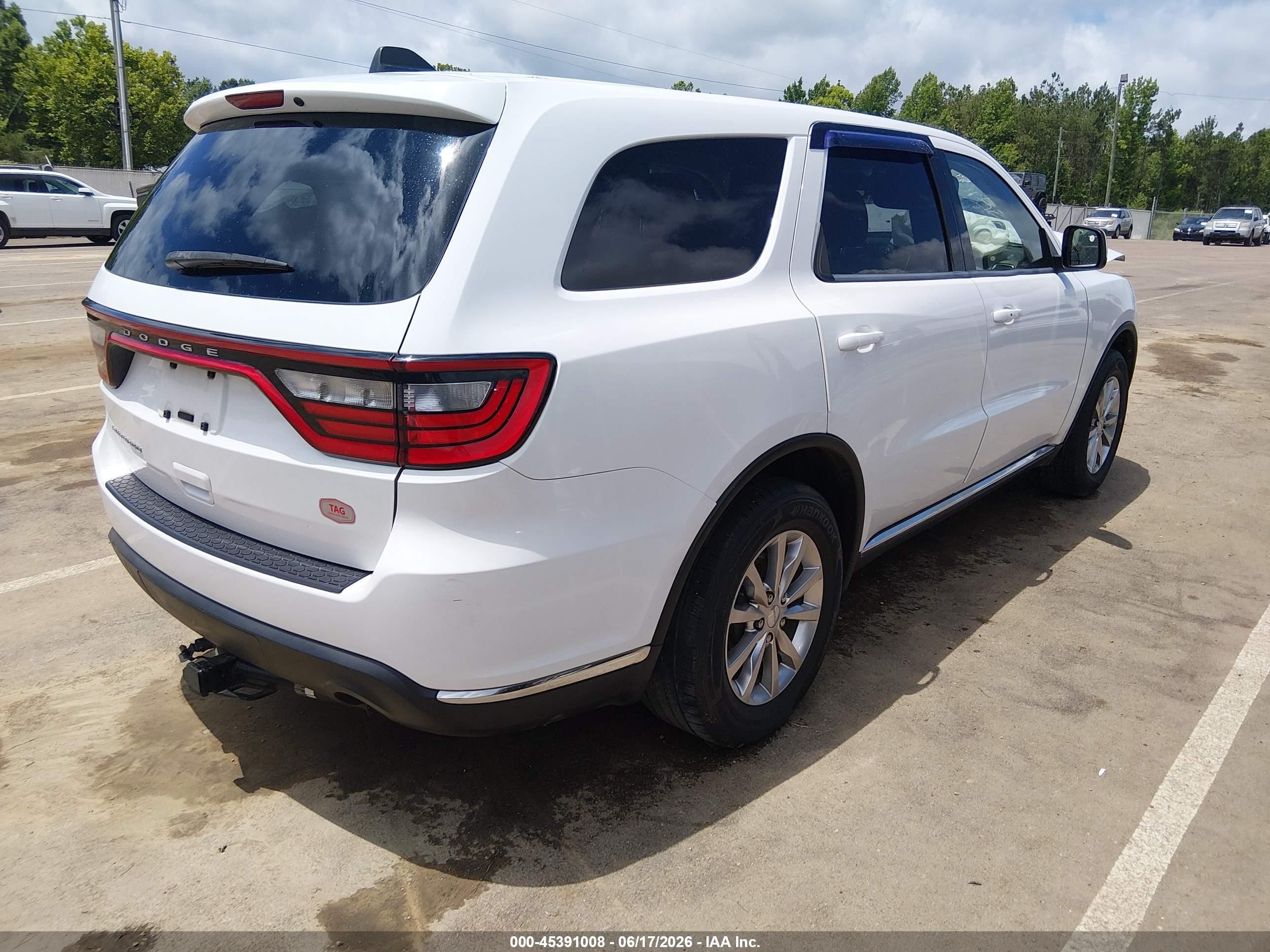 2017 Dodge Durango Sxt Rwd White vin: 1C4RDHAG8HC925920