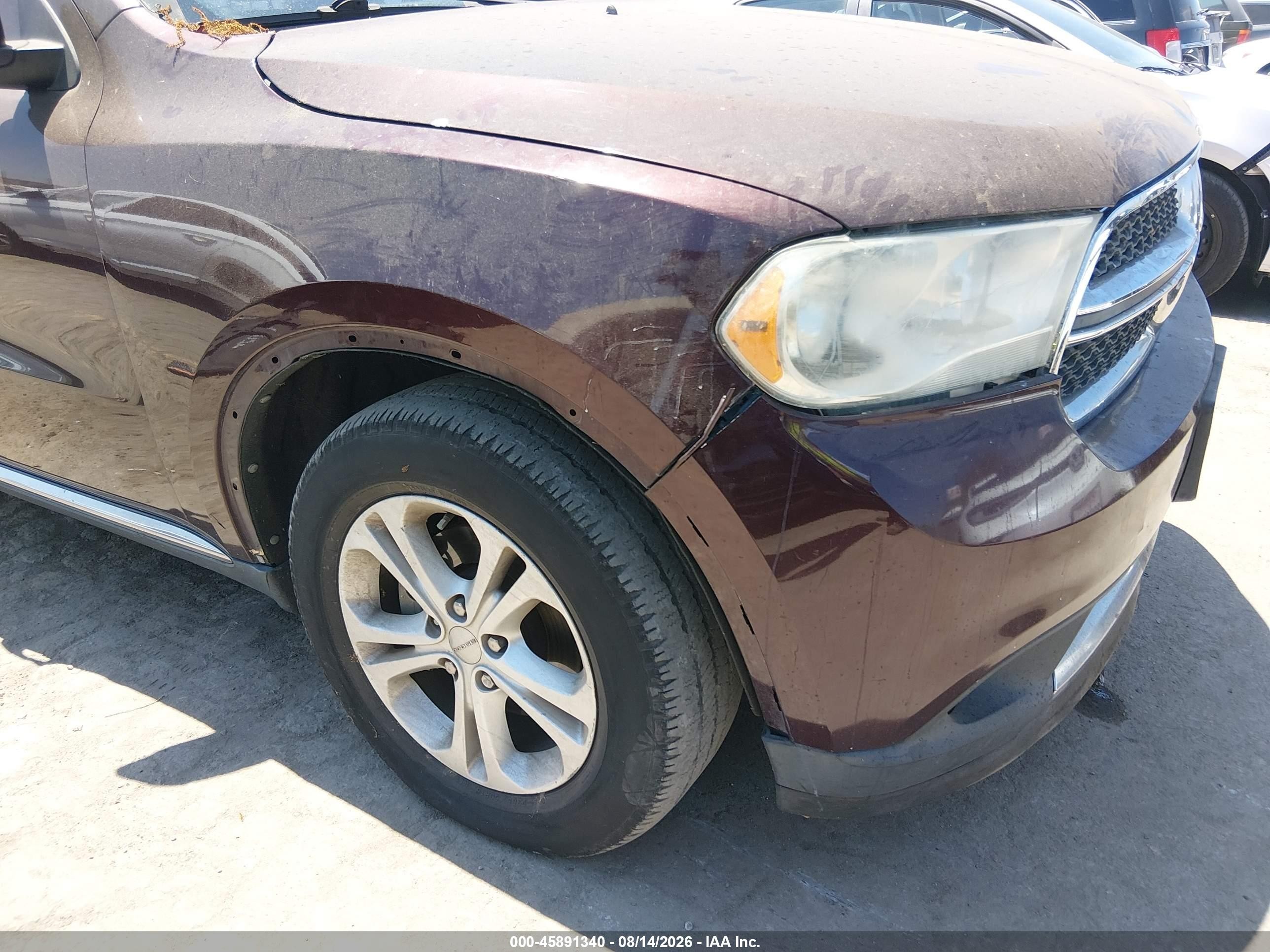 2012 Dodge Durango Sxt Burgundy vin: 1C4RDHAG9CC235781