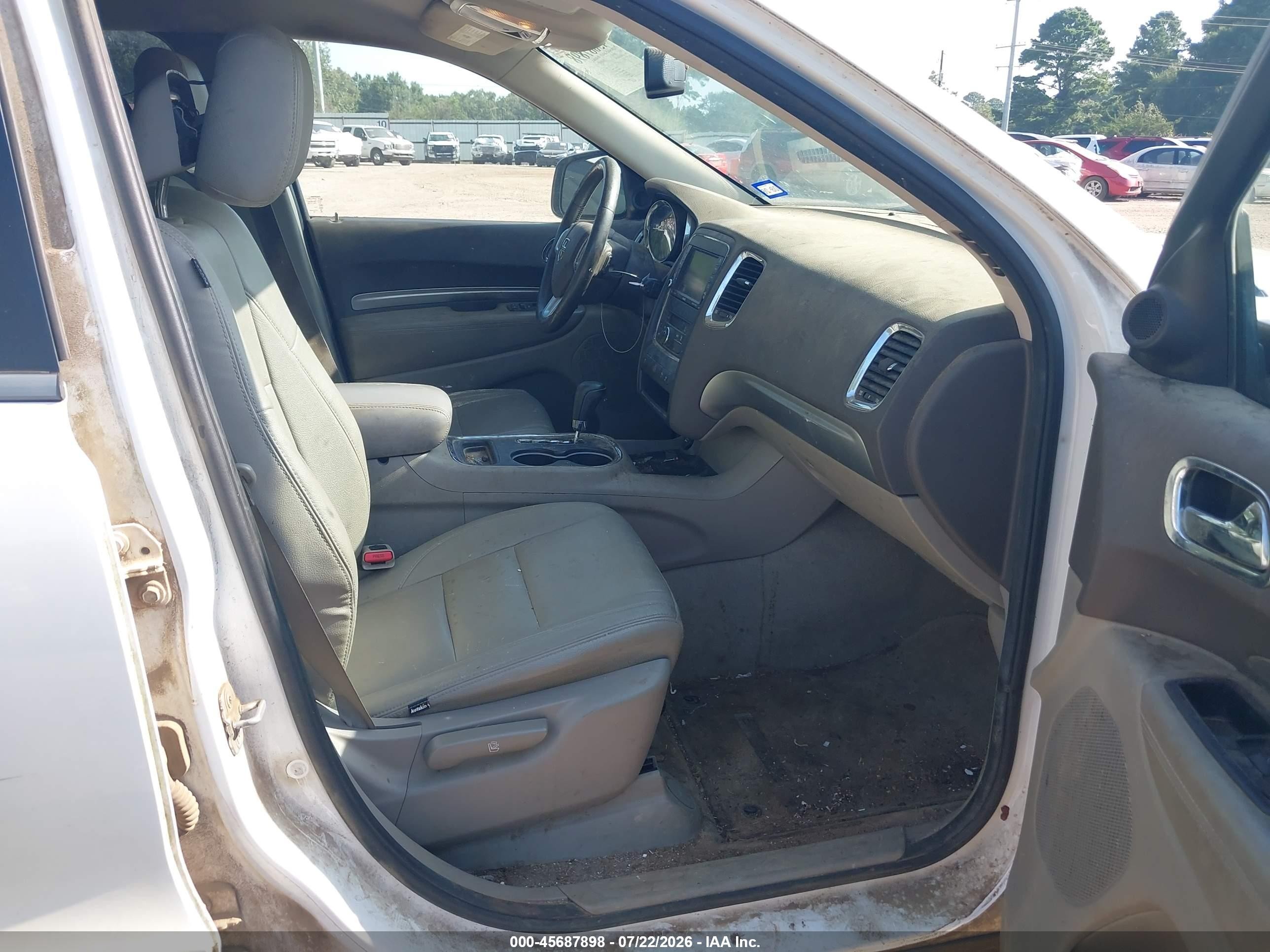 2013 Dodge Durango Sxt White vin: 1C4RDHAG9DC684010