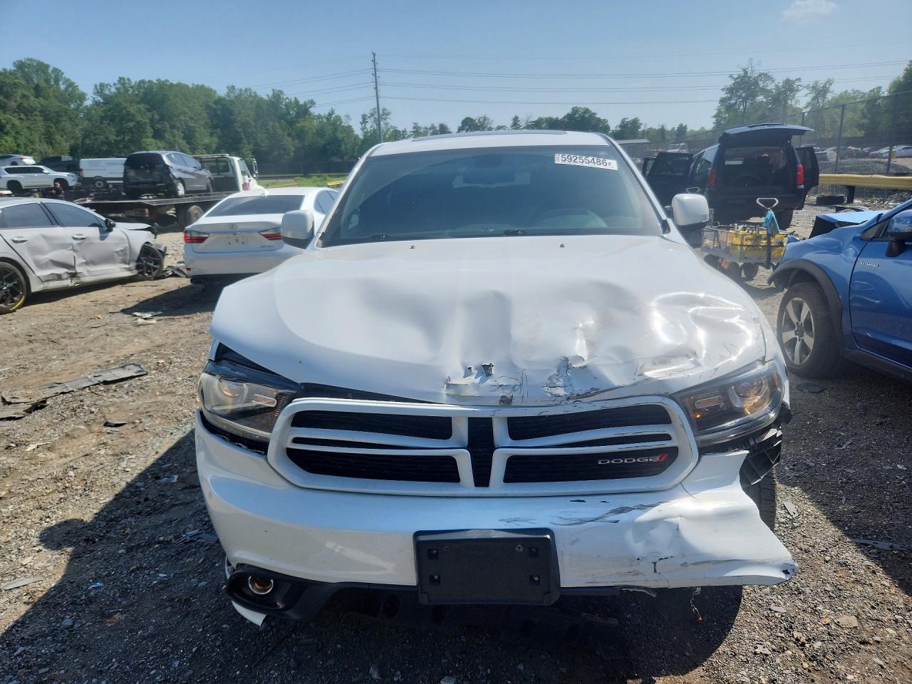 2014 Dodge Durango Sxt White vin: 1C4RDHAG9EC344812