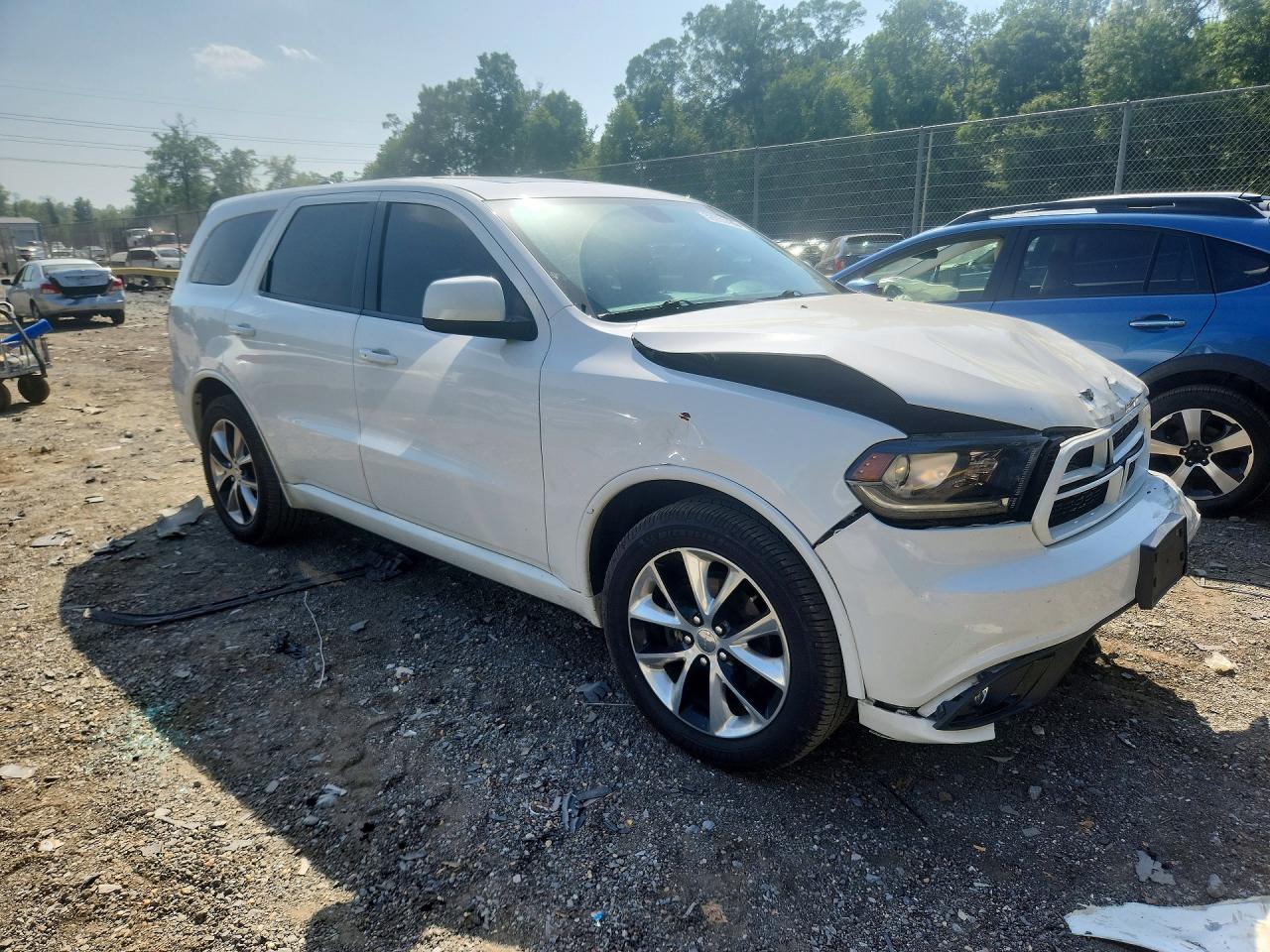 2014 Dodge Durango Sxt White vin: 1C4RDHAG9EC344812