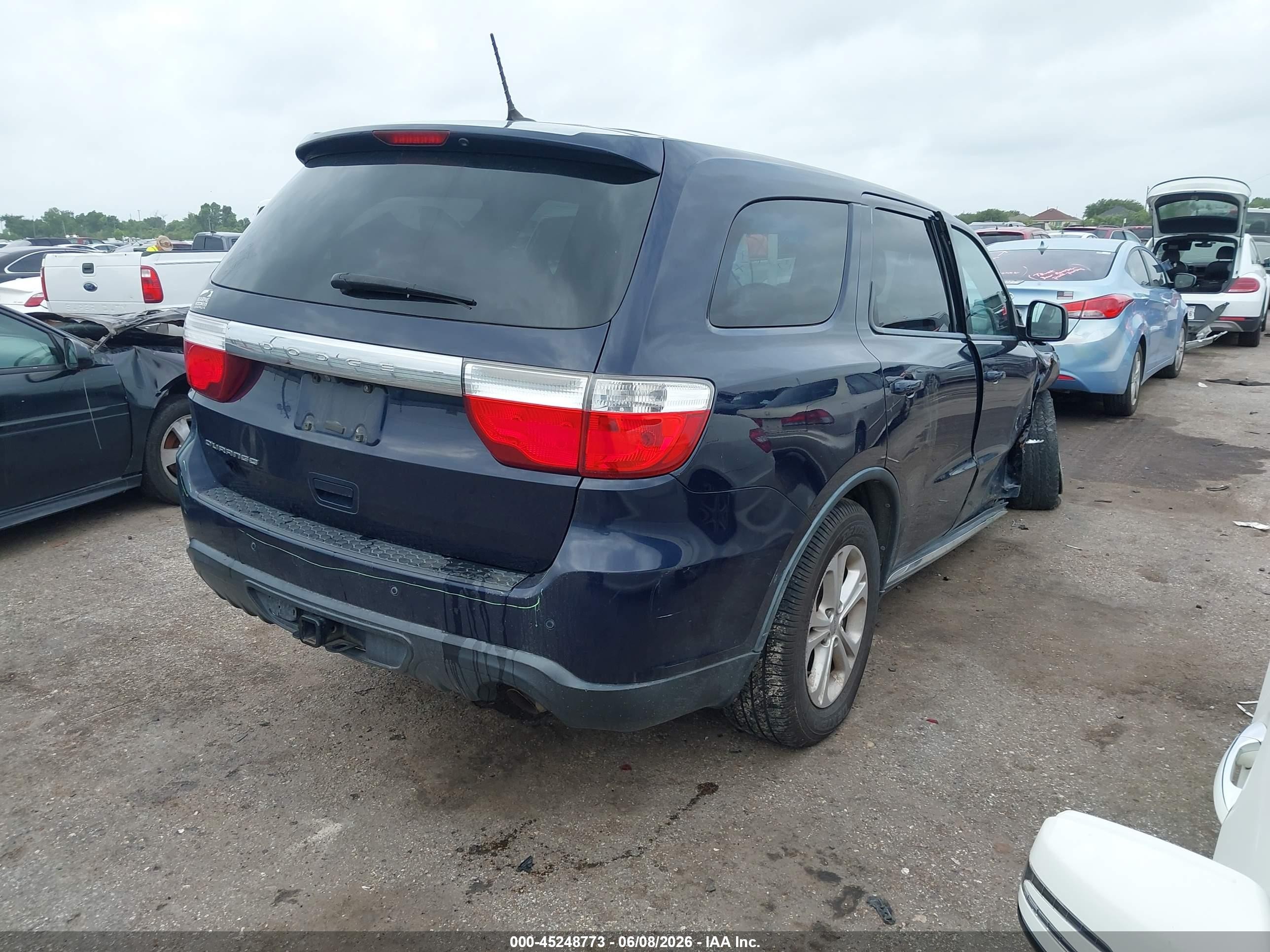2013 Dodge Durango Sxt Blue vin: 1C4RDHAGXDC696635