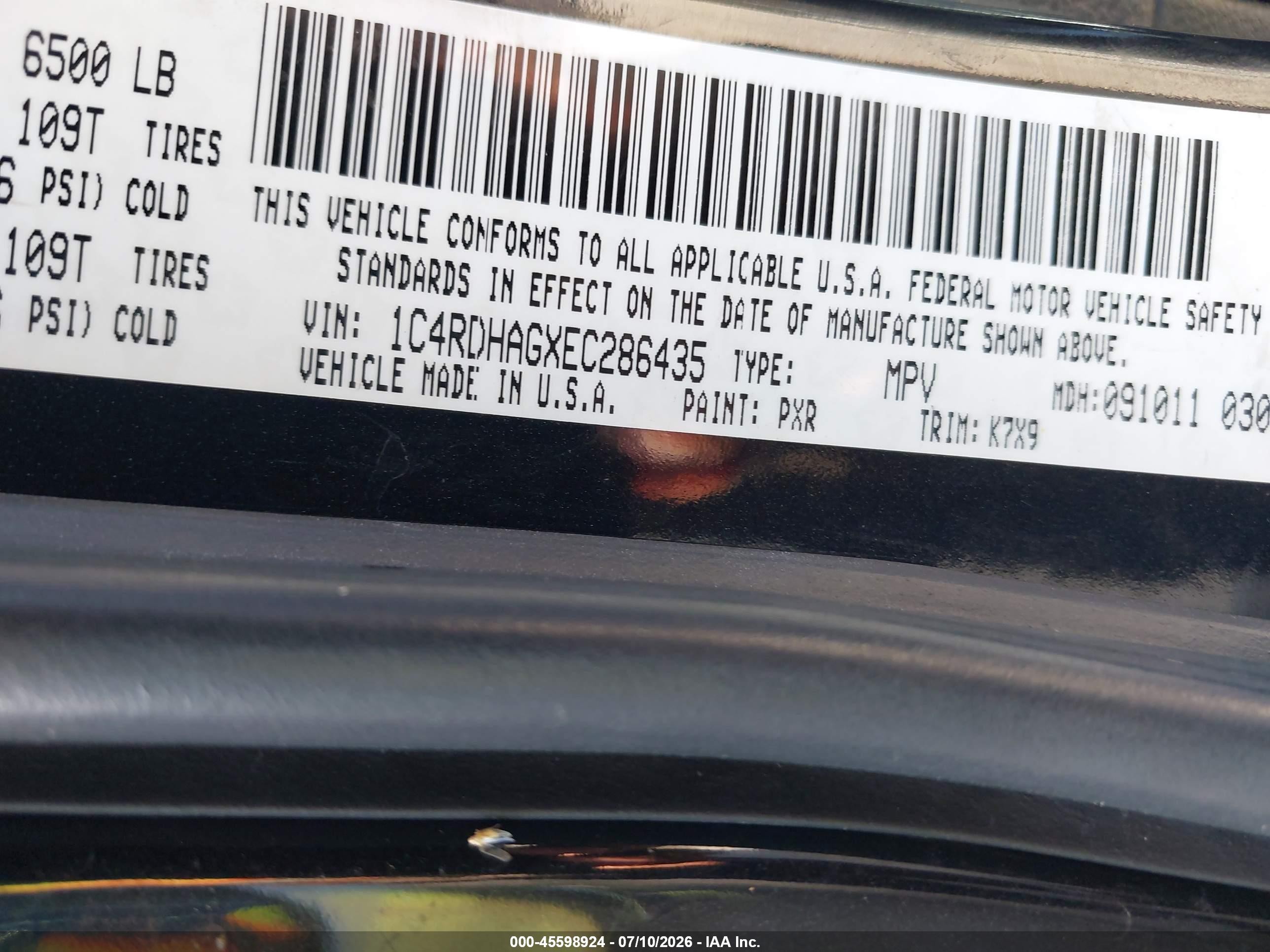 2014 Dodge Durango Sxt Черный vin: 1C4RDHAGXEC286435