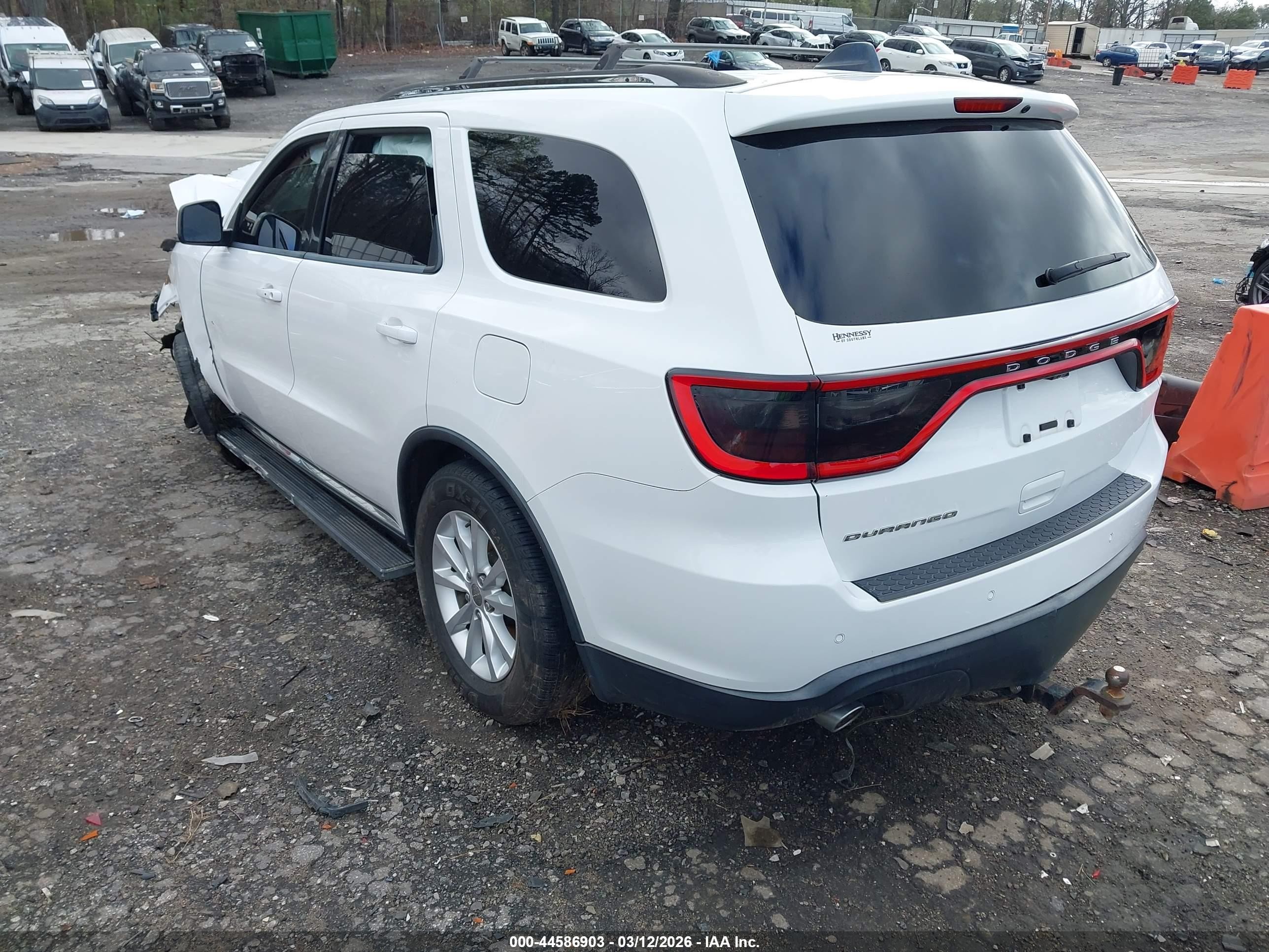 2014 Dodge Durango Sxt White vin: 1C4RDHAGXEC390911