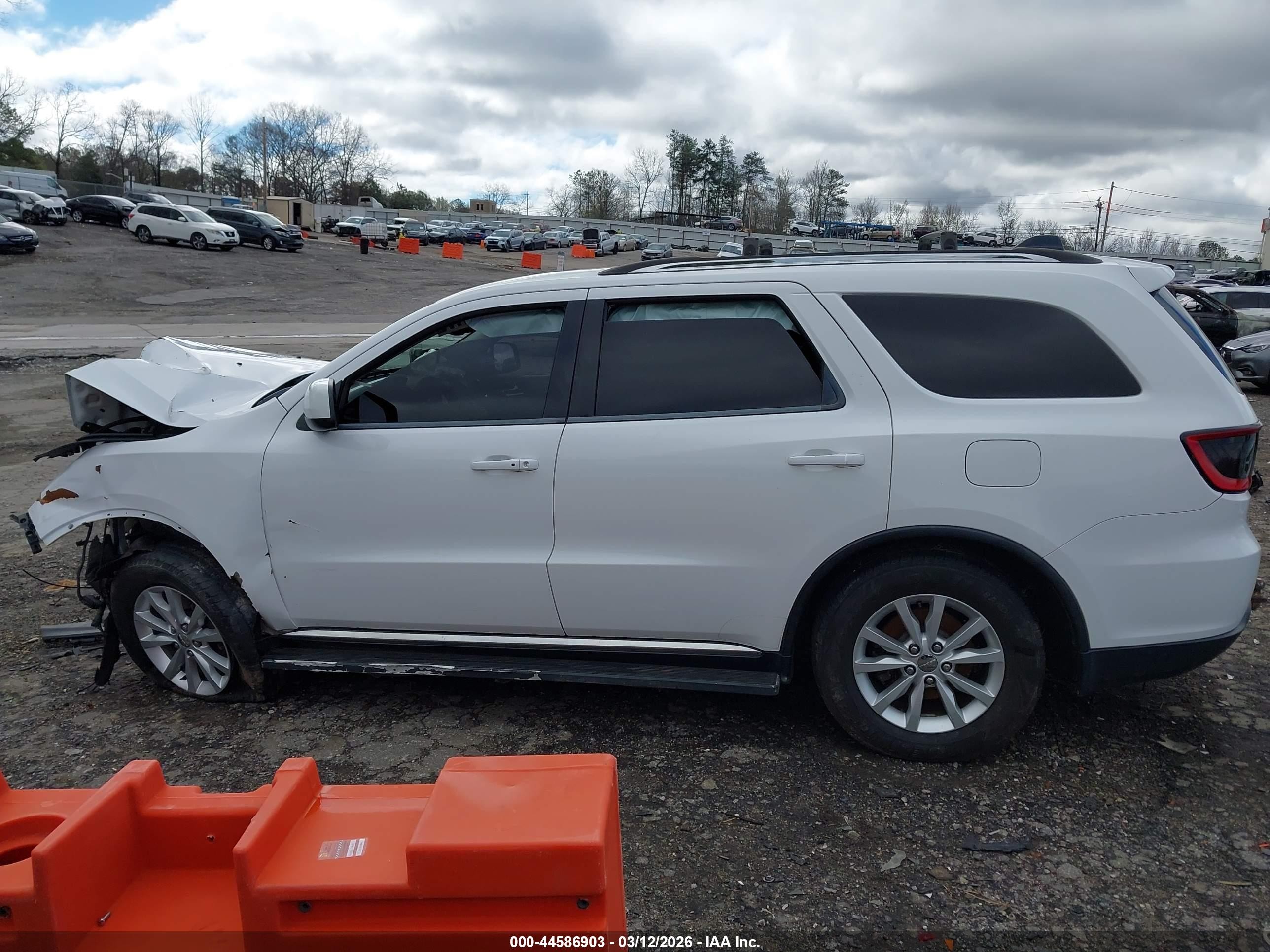 2014 Dodge Durango Sxt White vin: 1C4RDHAGXEC390911
