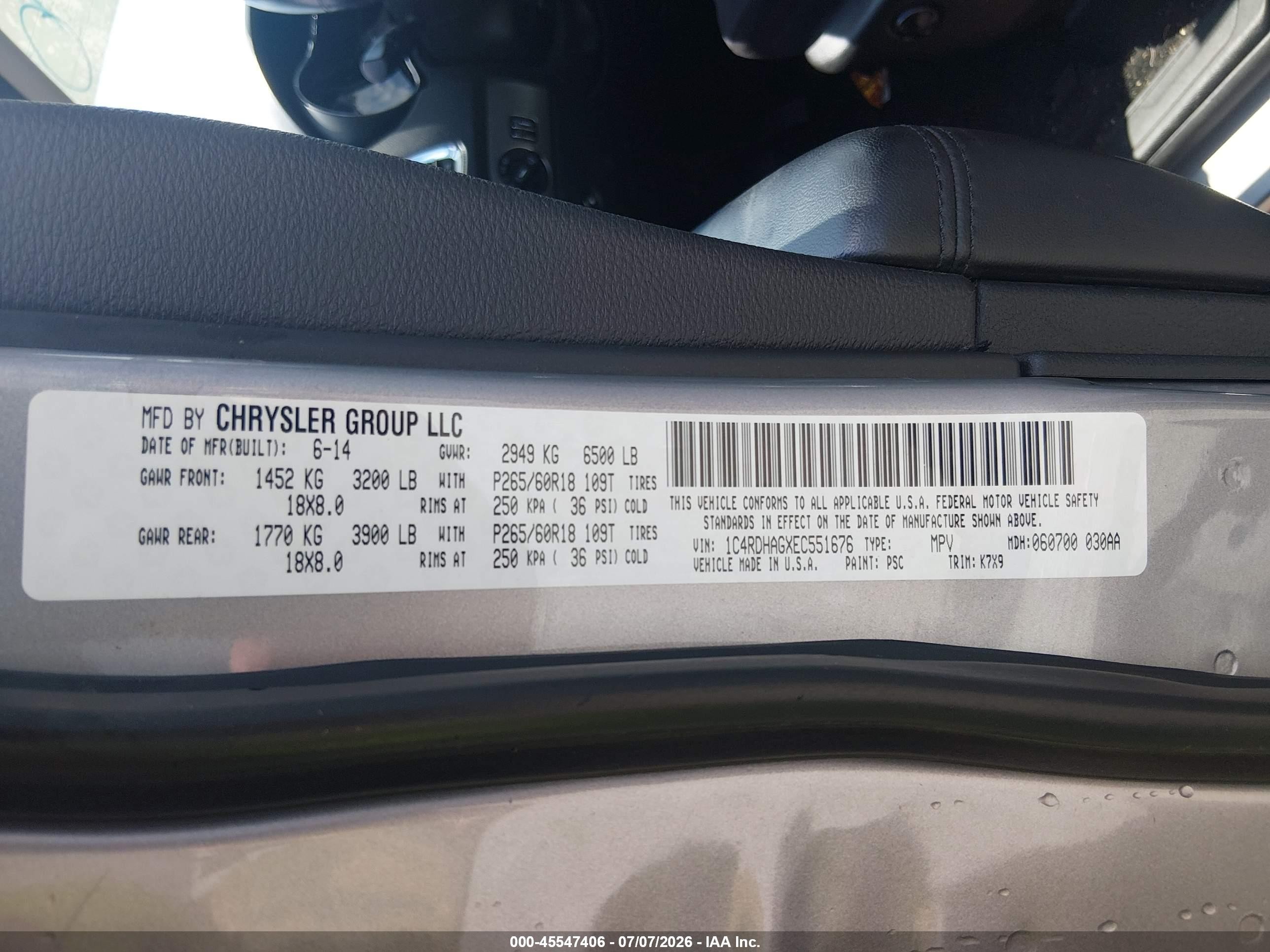 2014 Dodge Durango Sxt Серебряный vin: 1C4RDHAGXEC551676