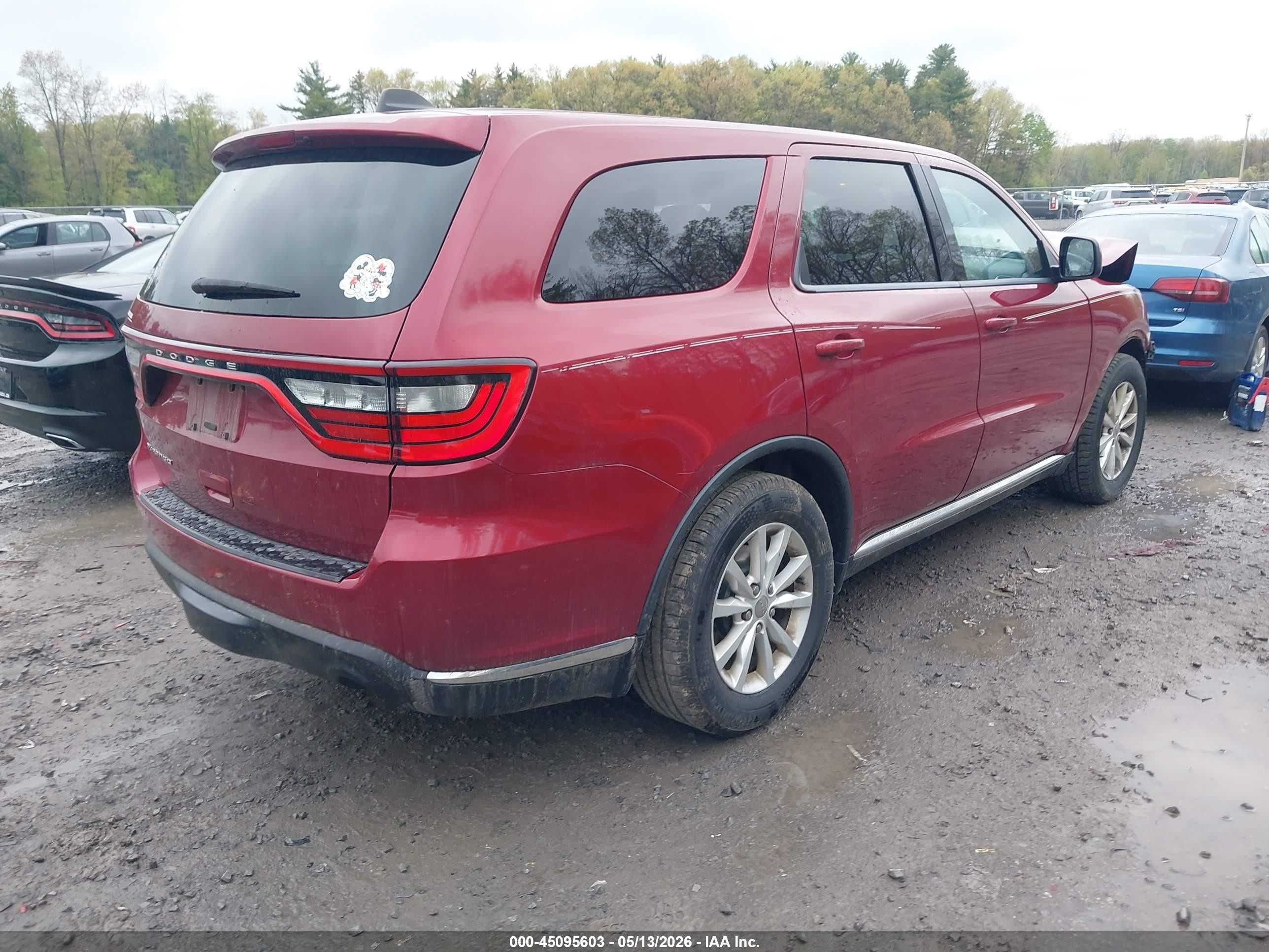 2015 Dodge Durango Sxt Burgundy vin: 1C4RDHAGXFC232554