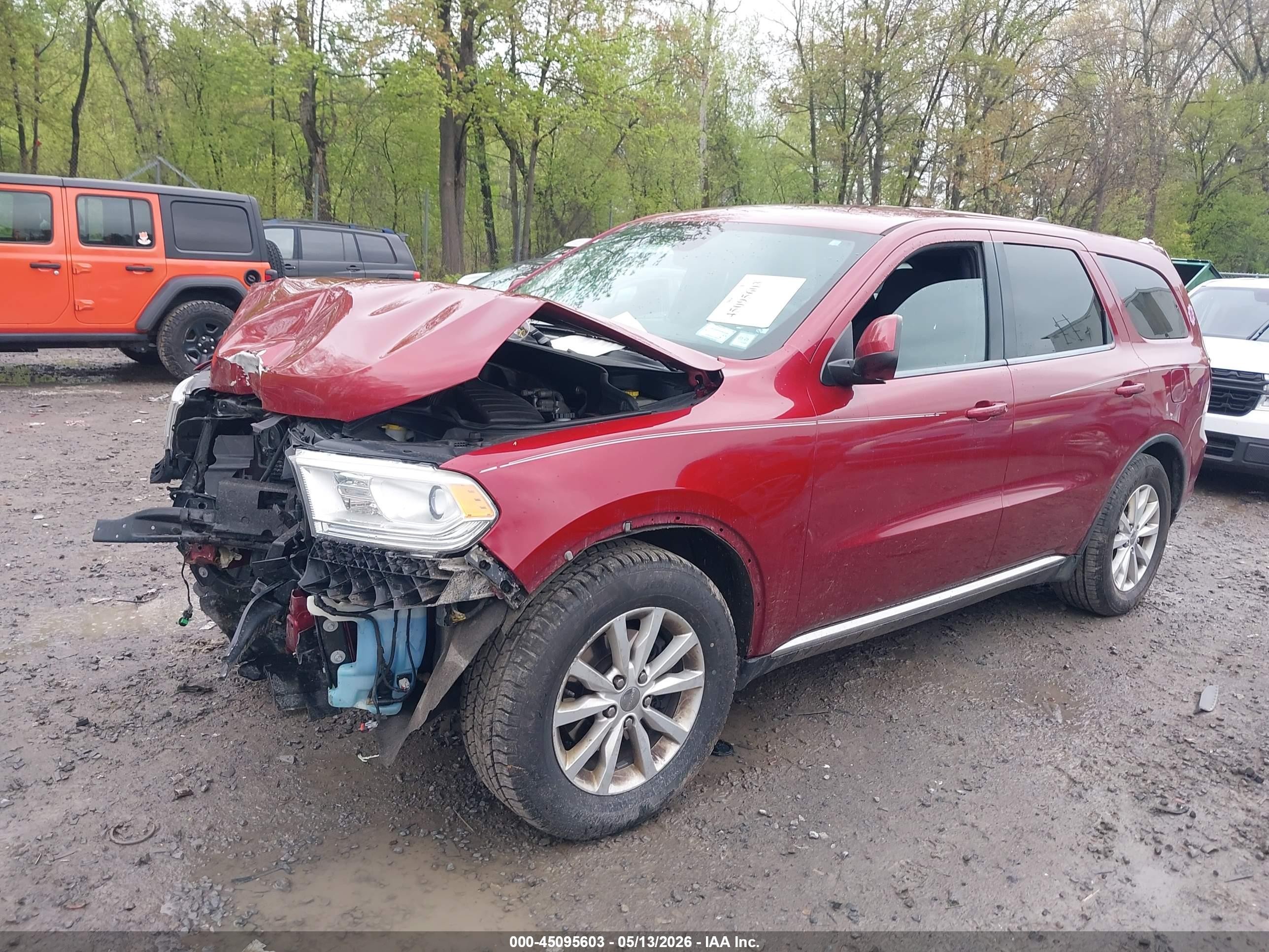 2015 Dodge Durango Sxt Burgundy vin: 1C4RDHAGXFC232554