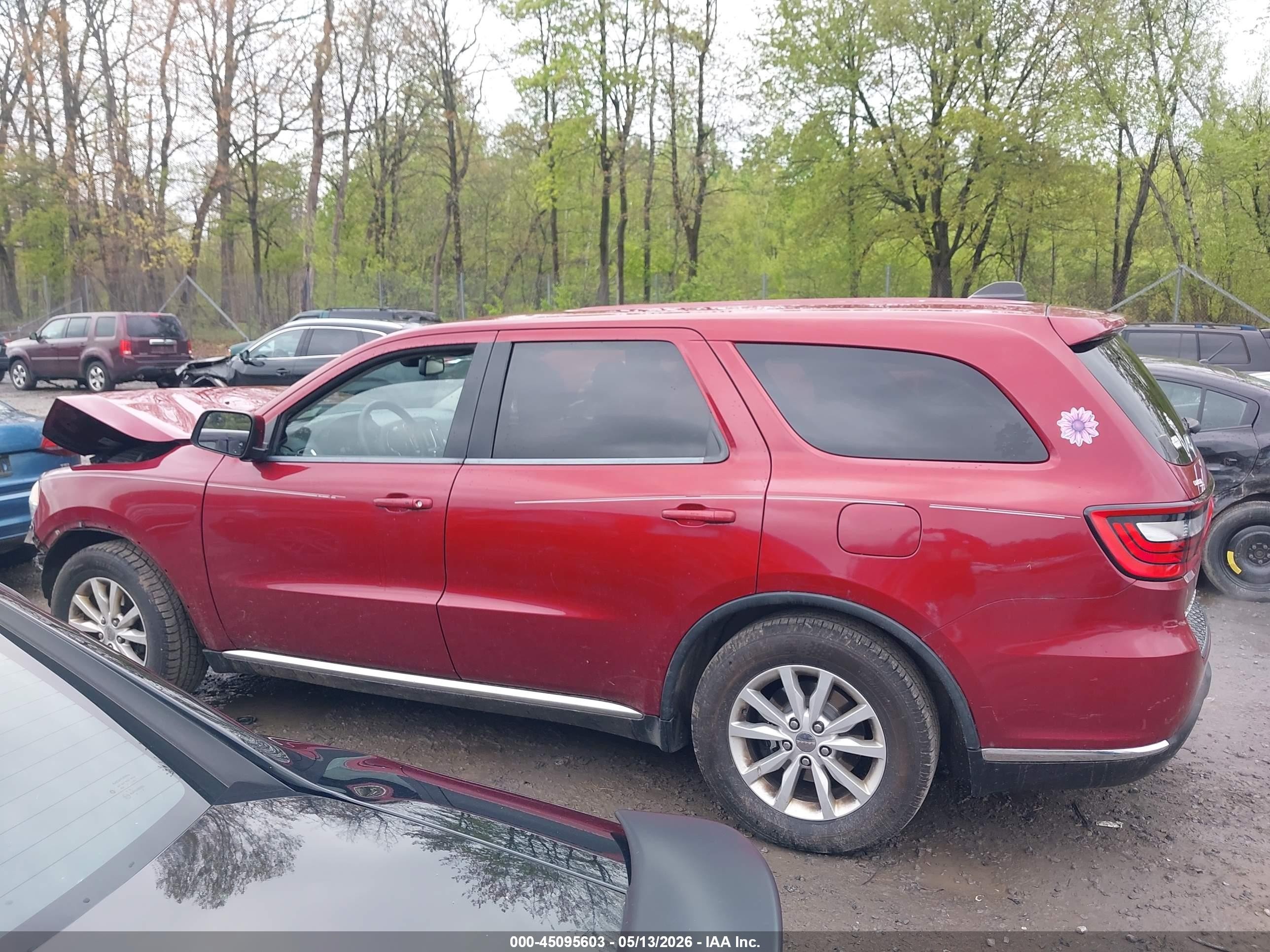 2015 Dodge Durango Sxt Burgundy vin: 1C4RDHAGXFC232554