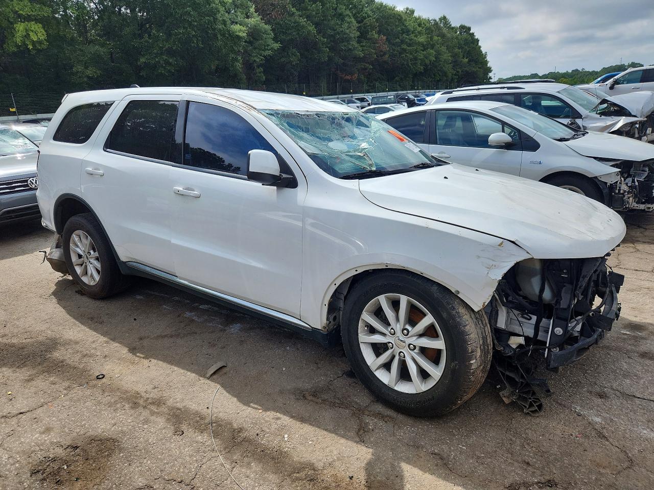 2015 Dodge Durango Sxt White vin: 1C4RDHAGXFC239679