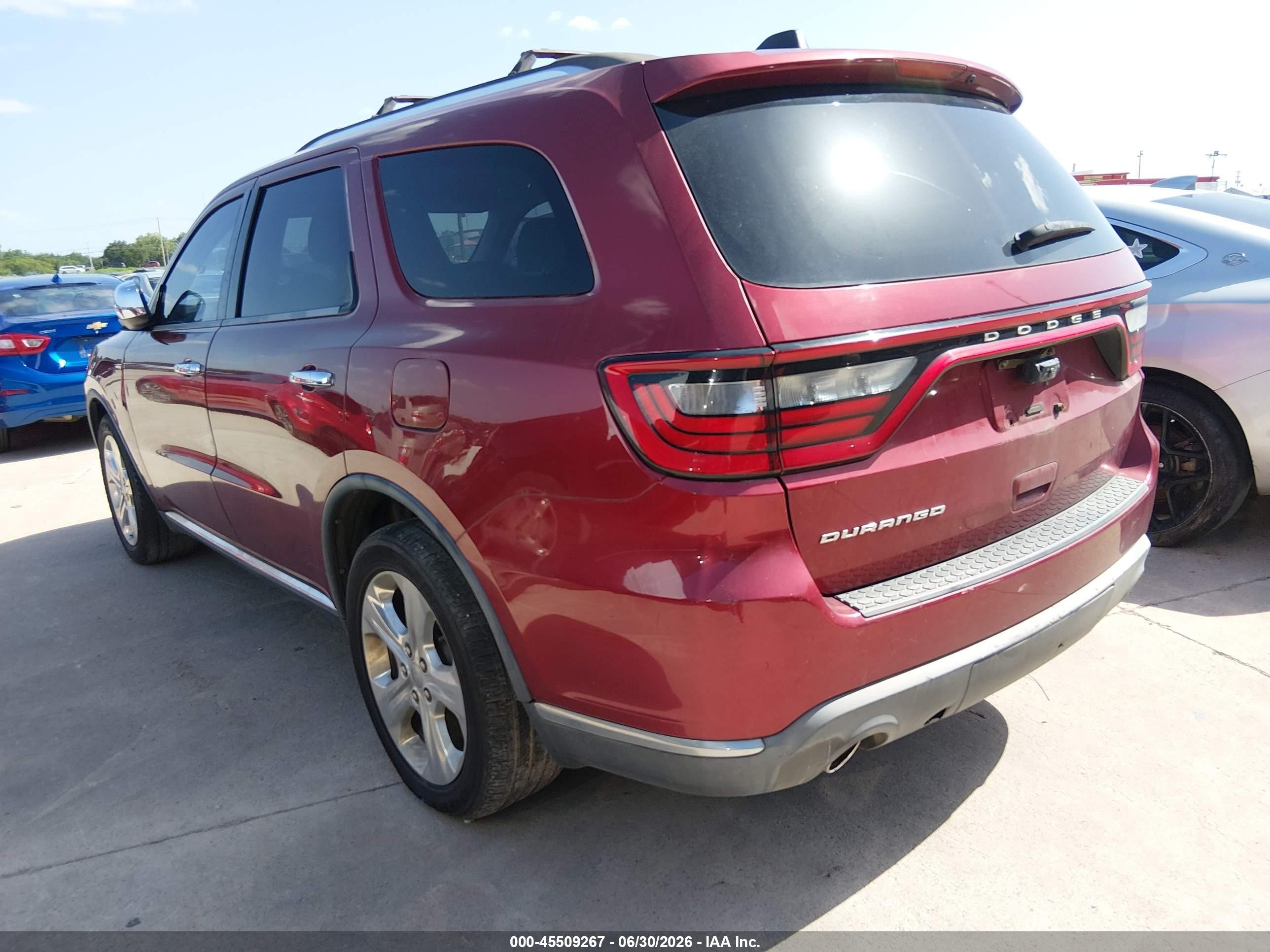 2015 Dodge Durango Sxt Maroon vin: 1C4RDHAGXFC784510