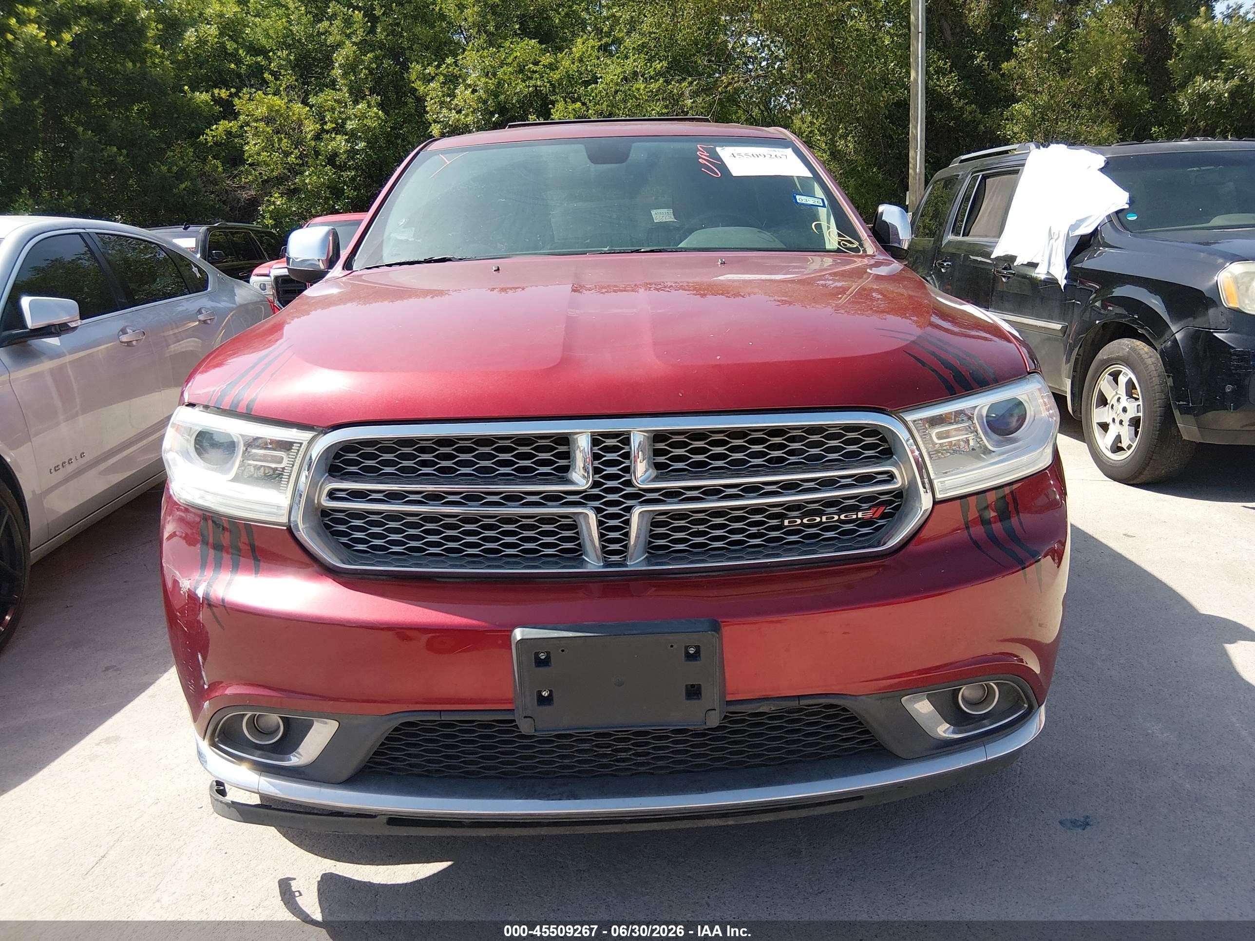 2015 Dodge Durango Sxt Maroon vin: 1C4RDHAGXFC784510