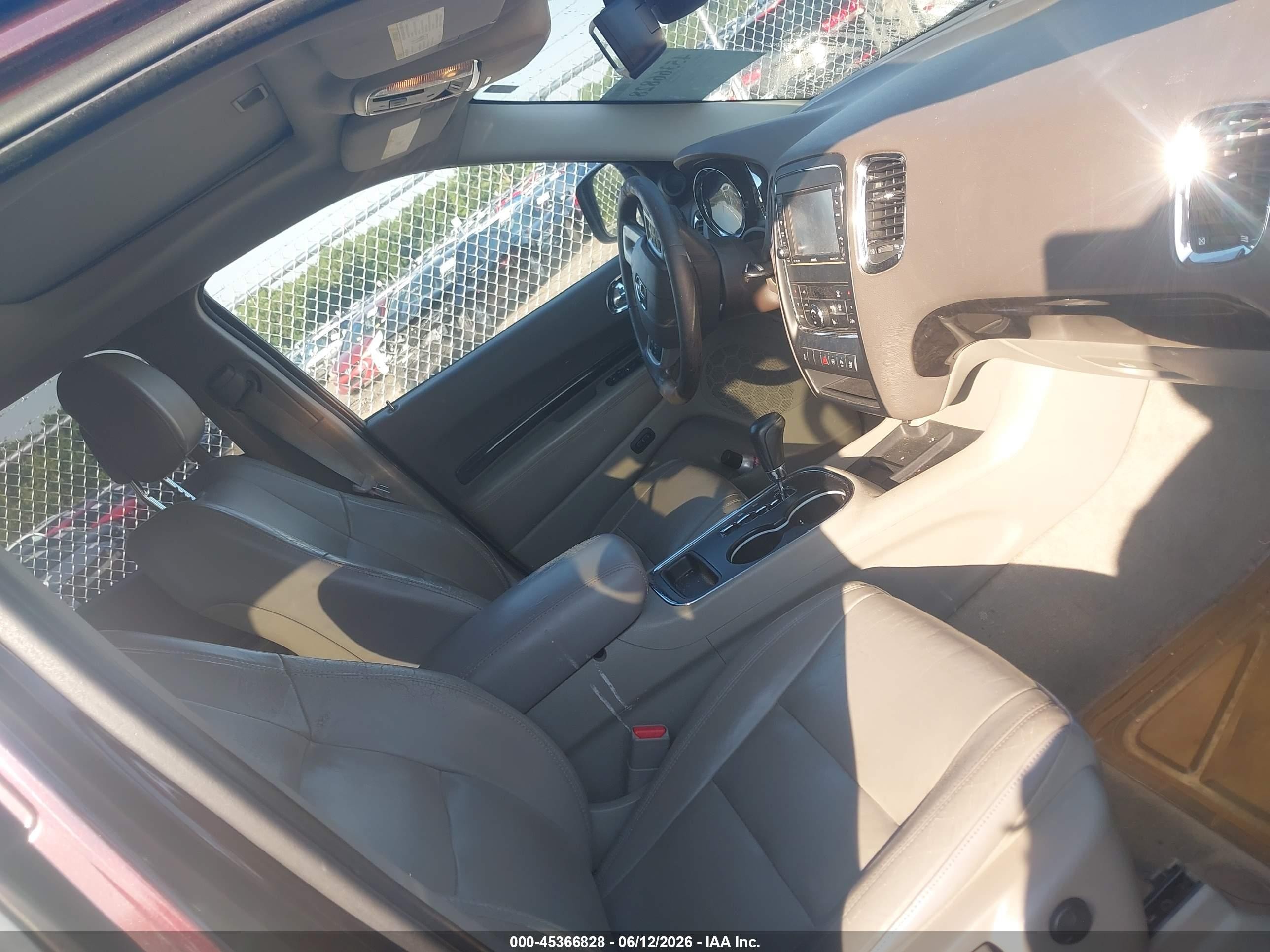 2012 Dodge Durango Crew Black vin: 1C4RDHDG0CC204981