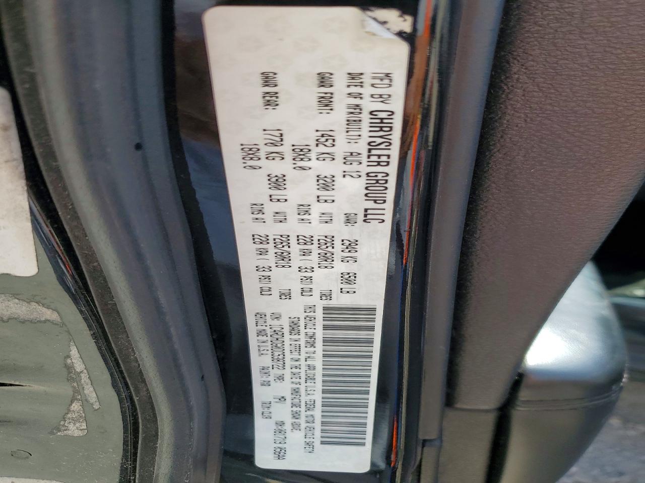 2013 Dodge Durango Crew Black vin: 1C4RDHDG0DC538722