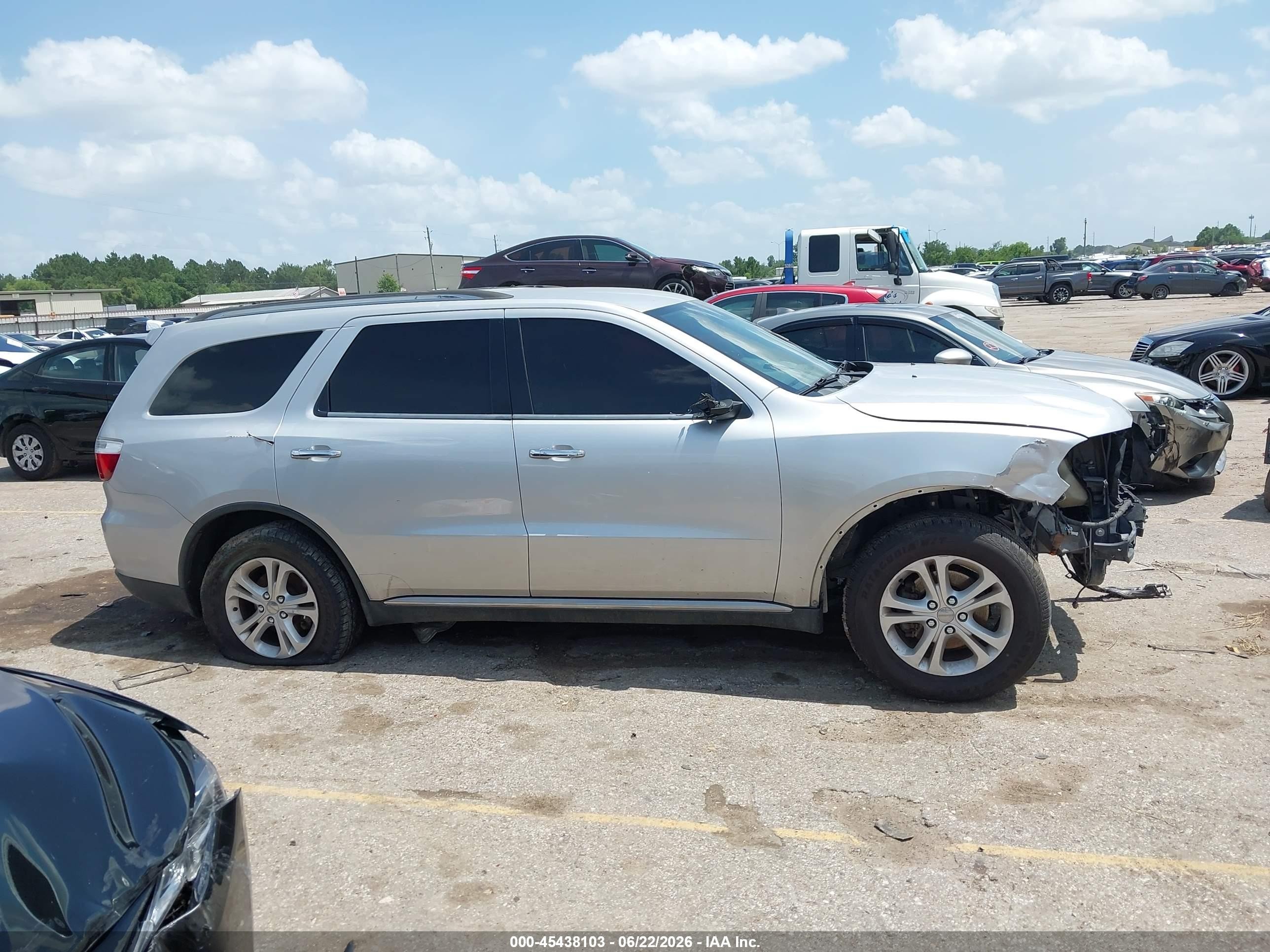 2013 Dodge Durango Crew Silver vin: 1C4RDHDG0DC632616