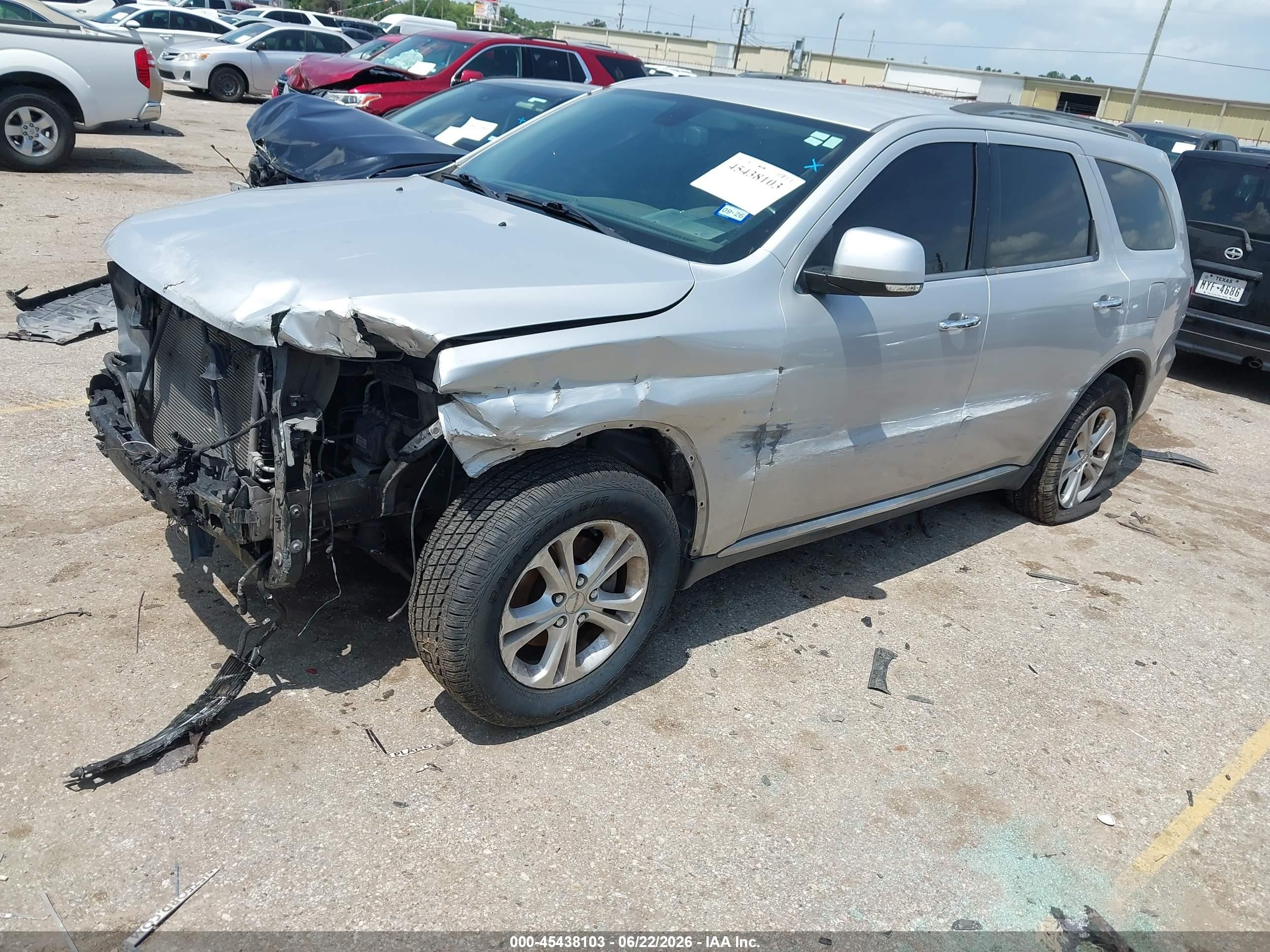 2013 Dodge Durango Crew Silver vin: 1C4RDHDG0DC632616