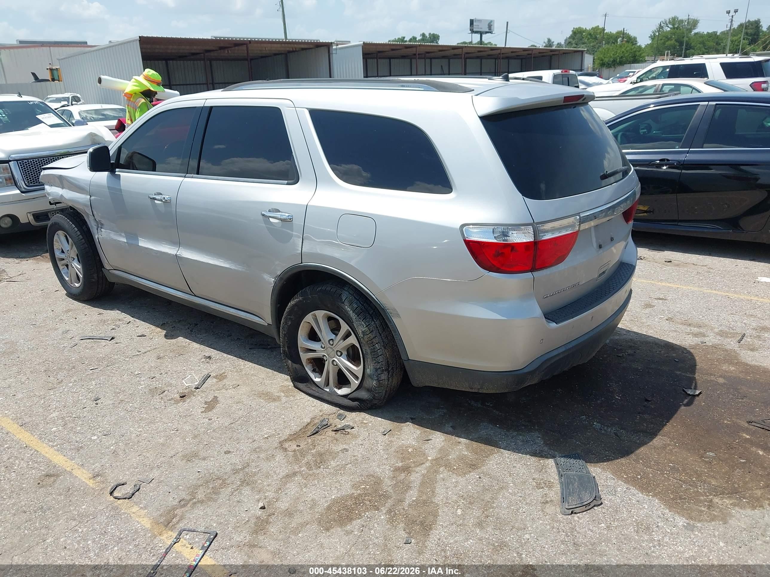 2013 Dodge Durango Crew Silver vin: 1C4RDHDG0DC632616