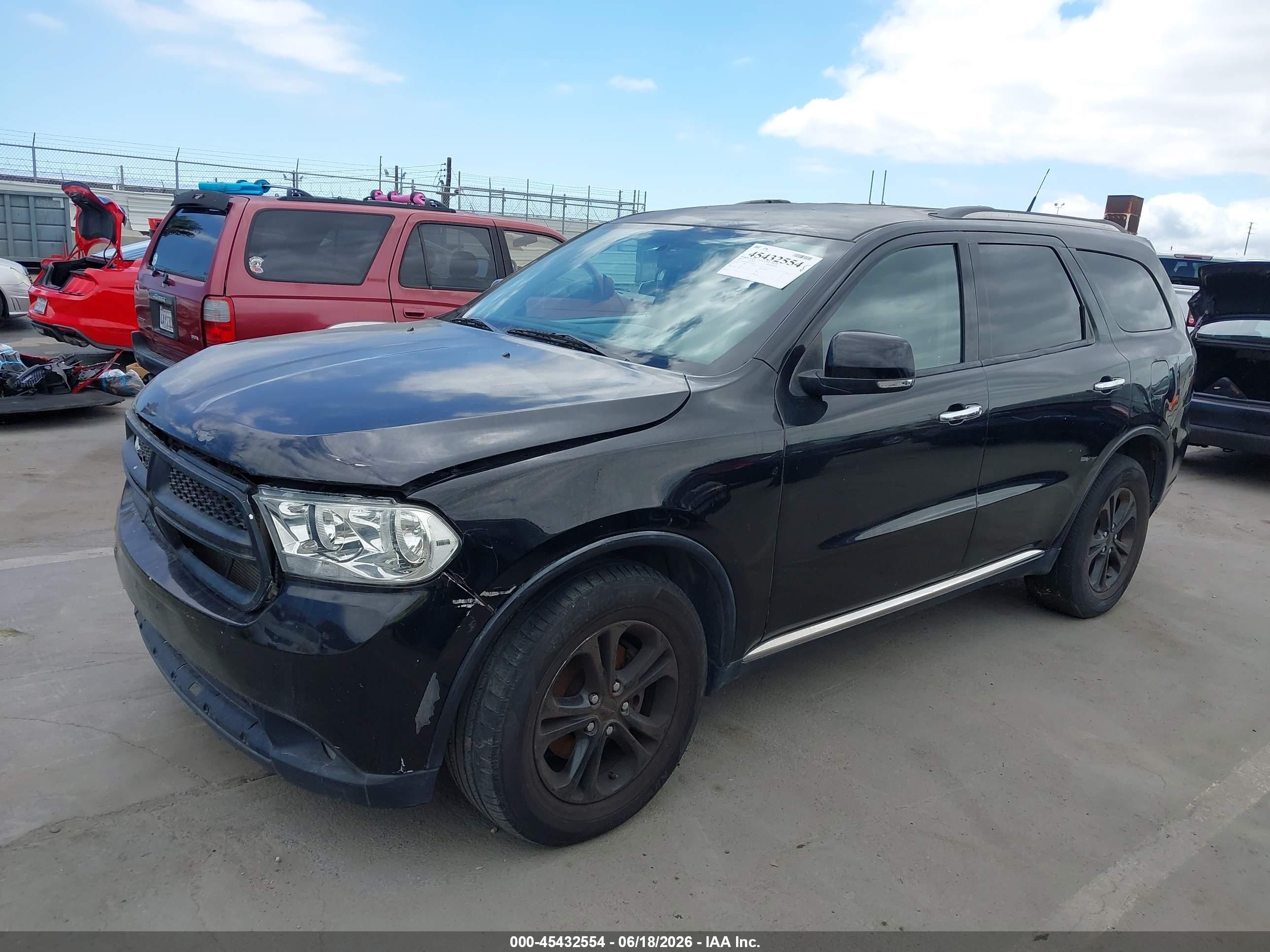 2013 Dodge Durango Crew Black vin: 1C4RDHDG1DC538714