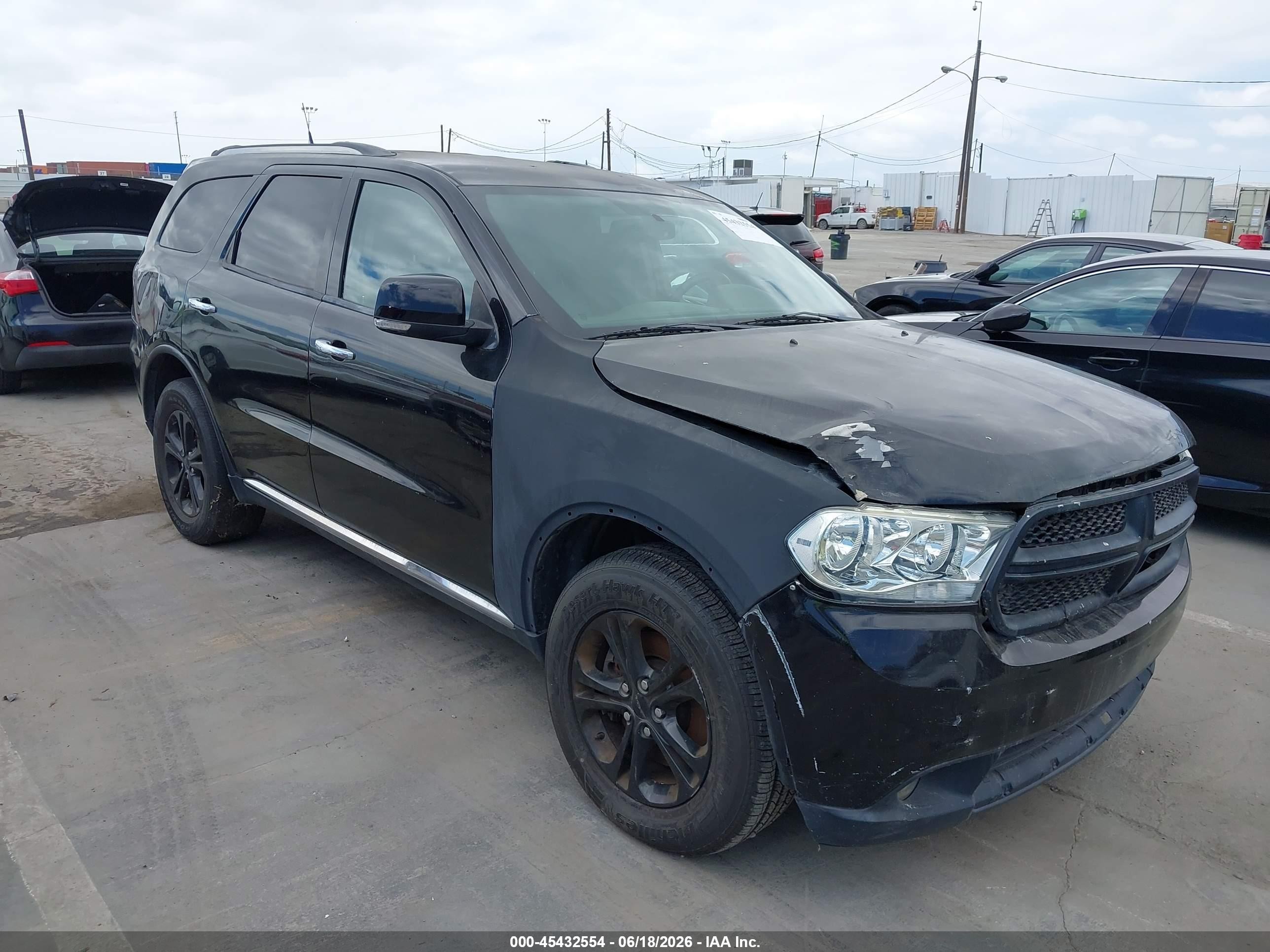 2013 Dodge Durango Crew Black vin: 1C4RDHDG1DC538714