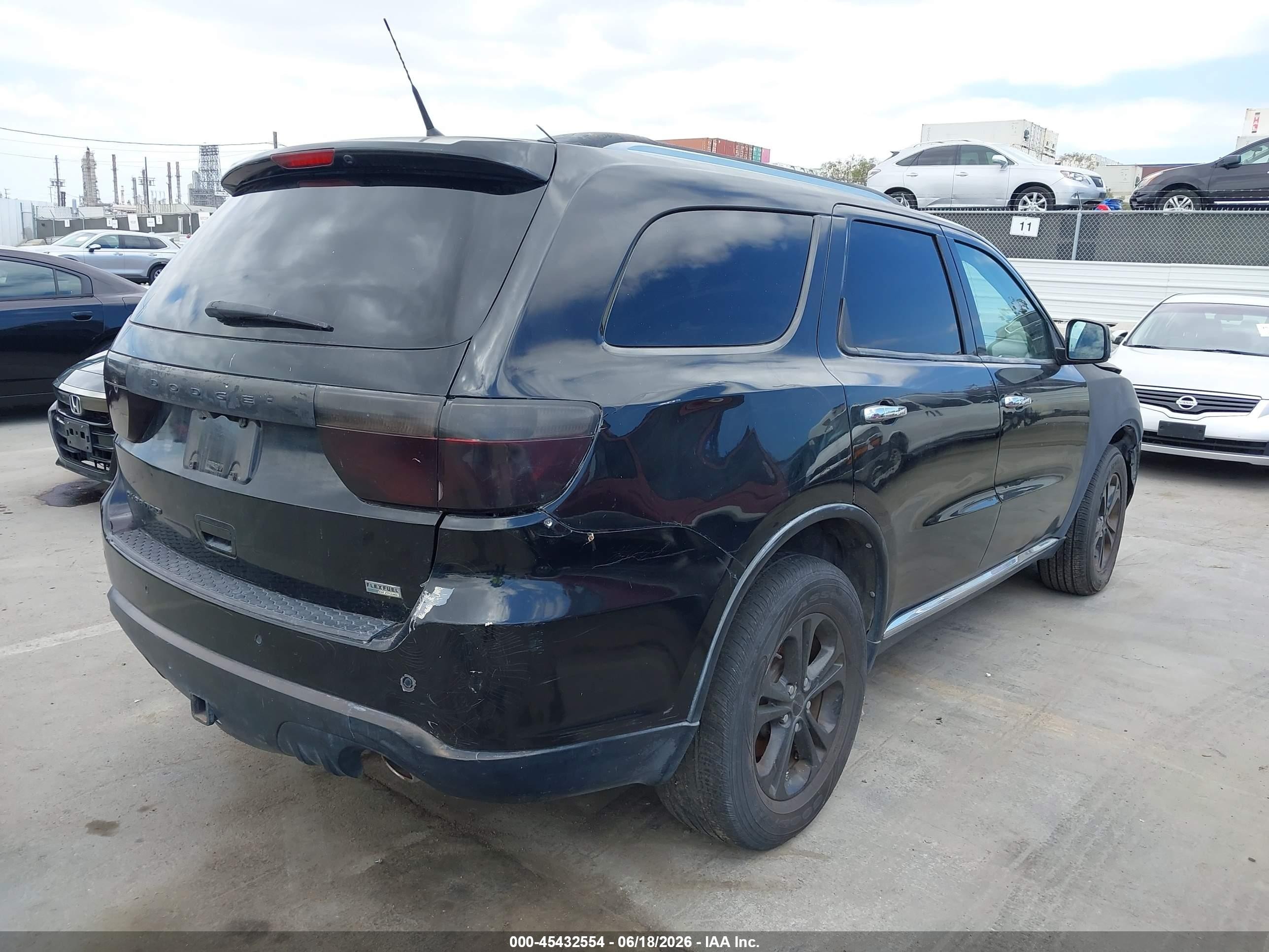 2013 Dodge Durango Crew Black vin: 1C4RDHDG1DC538714