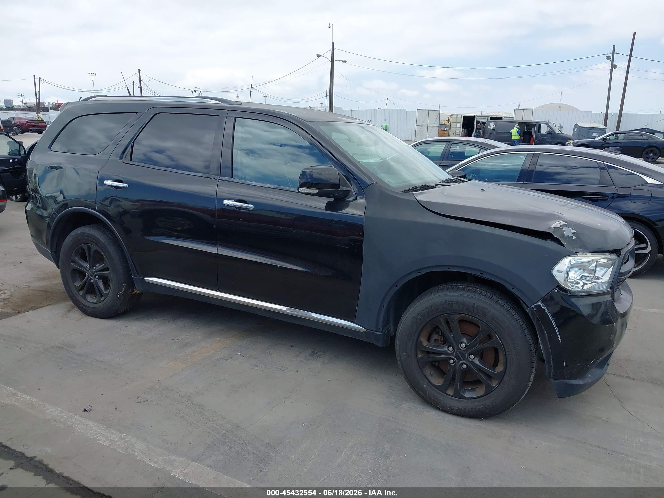 2013 Dodge Durango Crew Black vin: 1C4RDHDG1DC538714