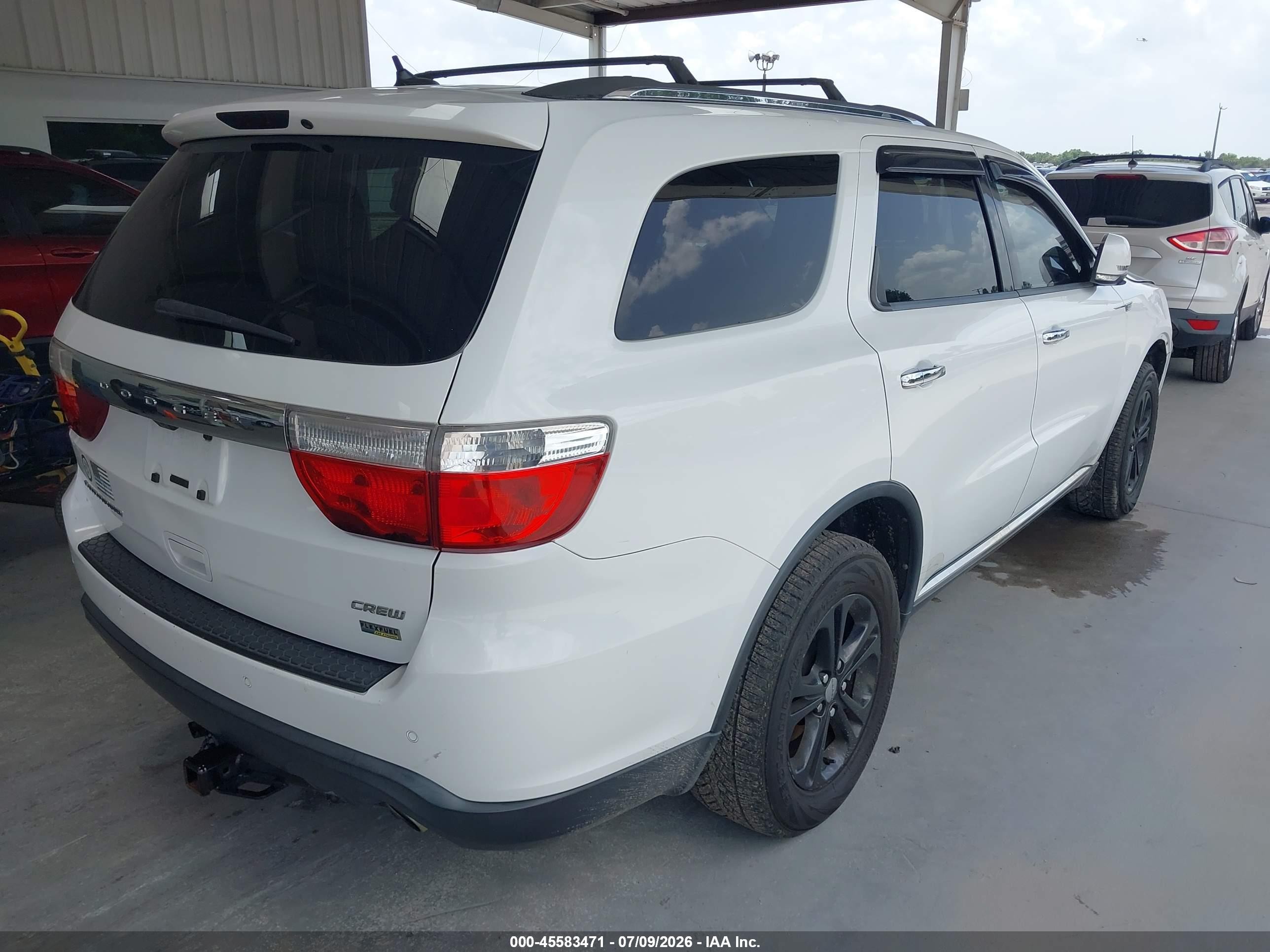 2013 Dodge Durango Crew Белый vin: 1C4RDHDG1DC659260