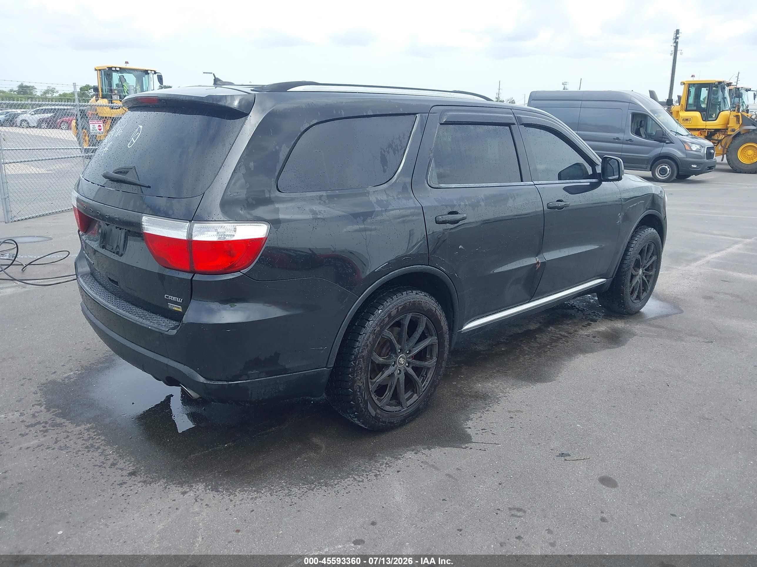 2013 Dodge Durango Crew Black vin: 1C4RDHDG1DC663986